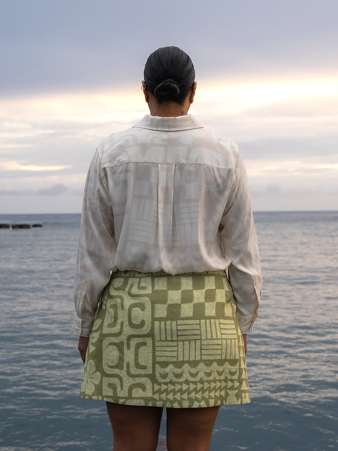 Hinatea Wrap Skirt - Olive