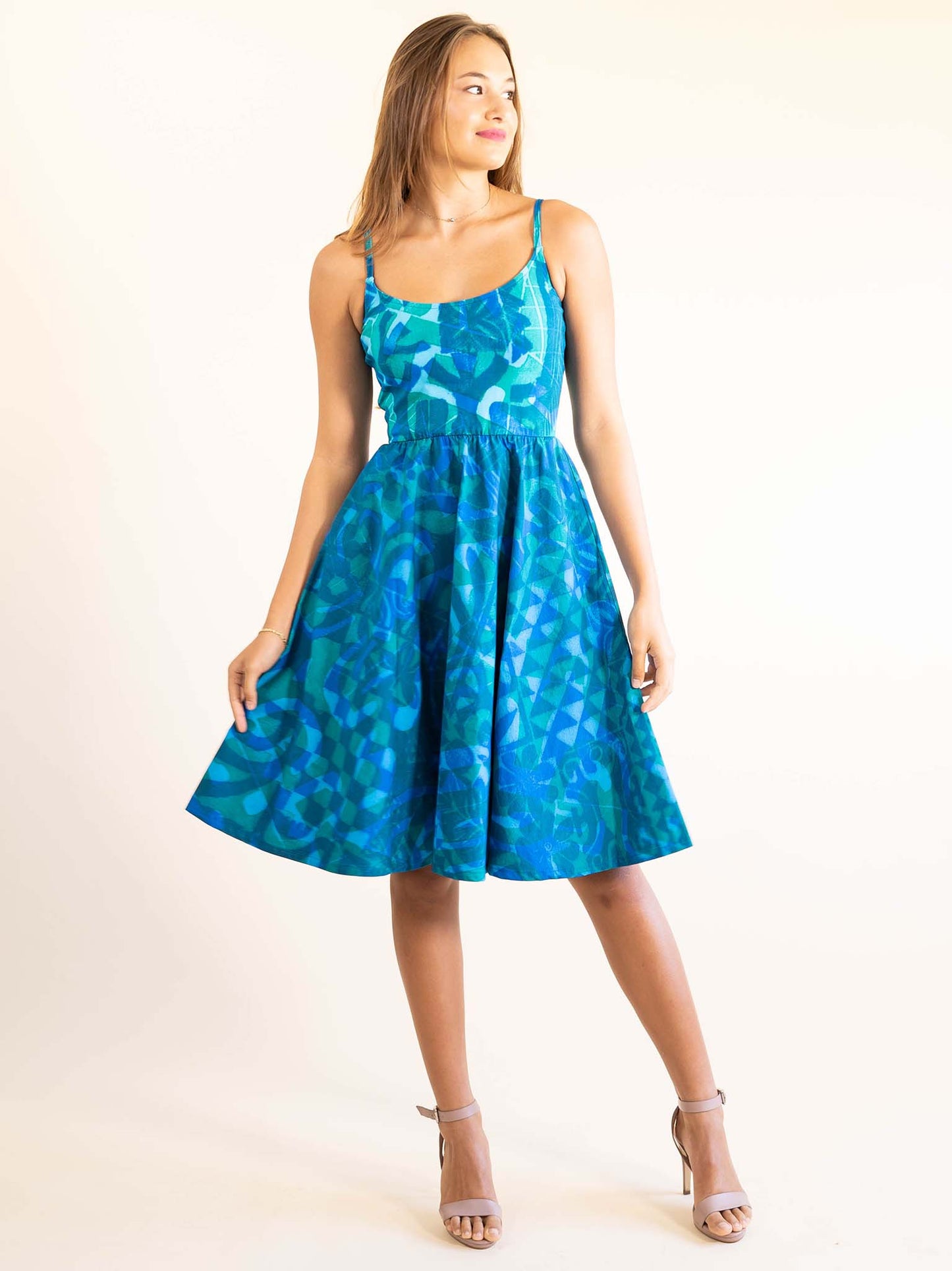 Hunaarii Dress - Blue Jay
