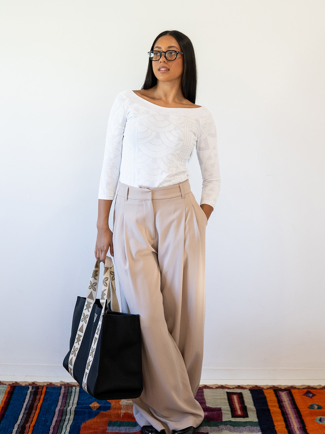 Moeana Pleat Pant - Beige