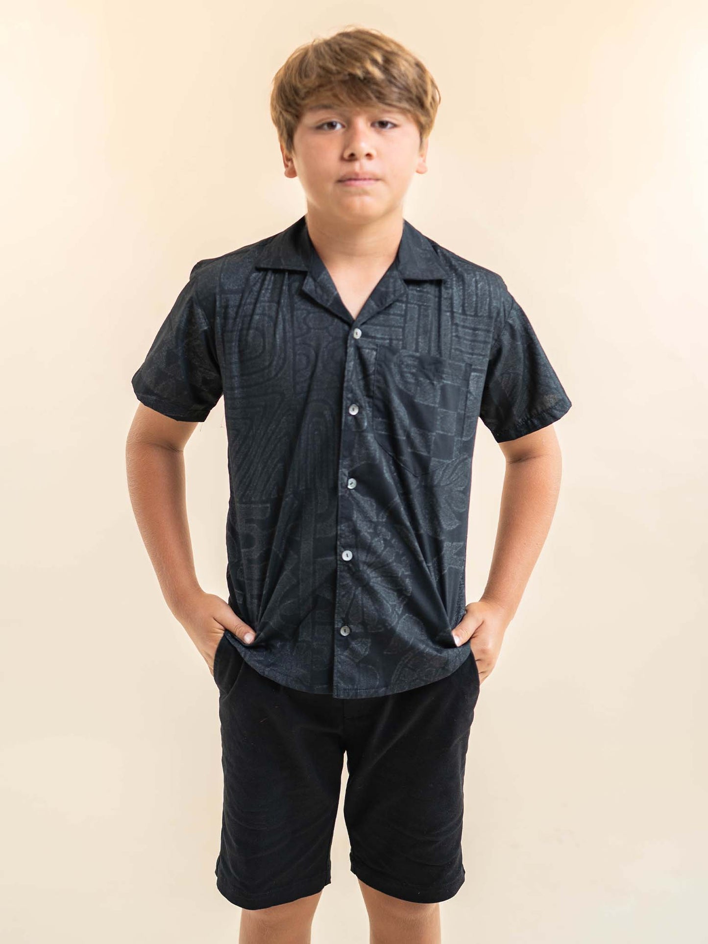 Tumu Shirt - Tahitian Black Pearl