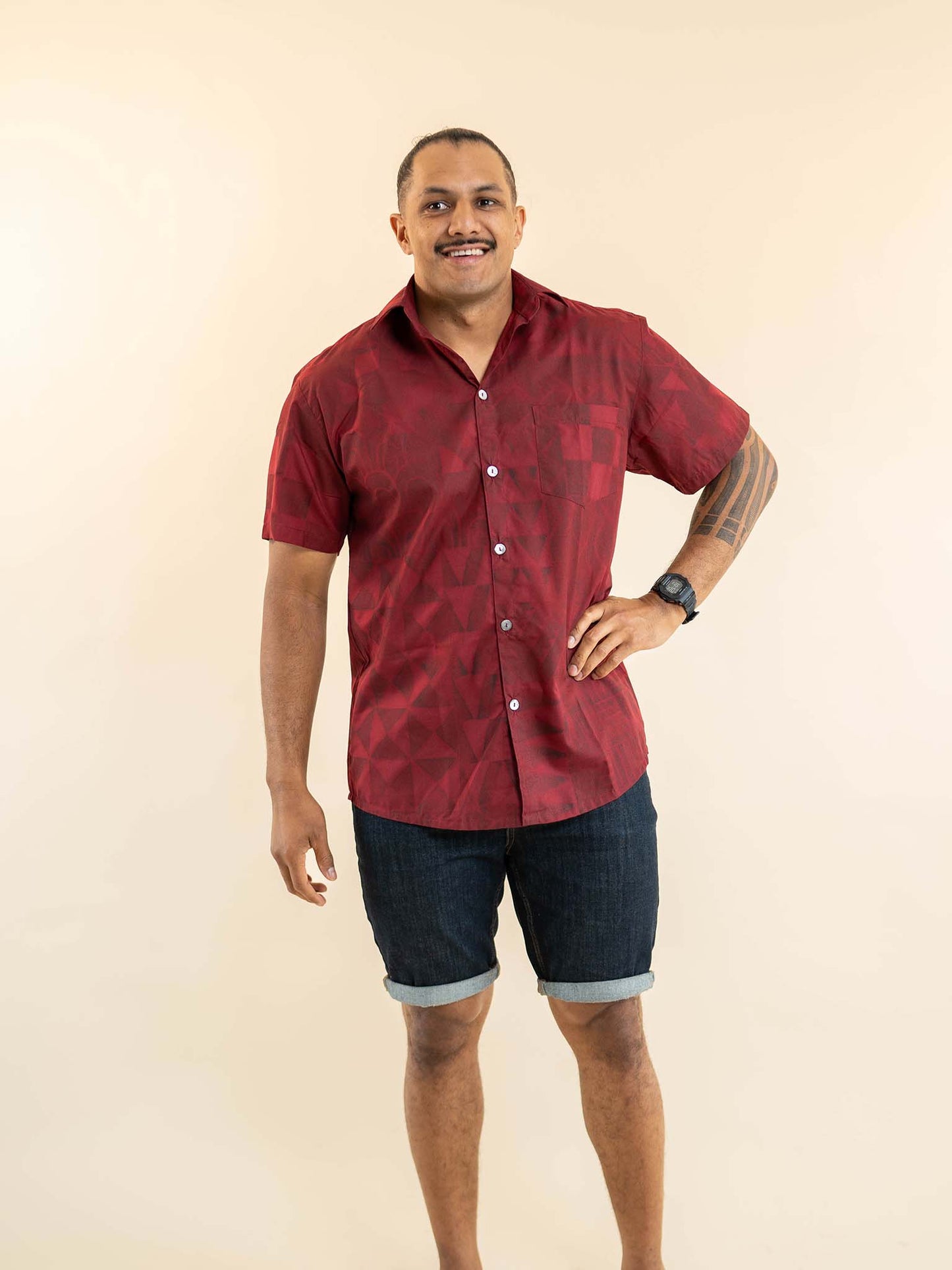 Taputu Shirt - Merlot
