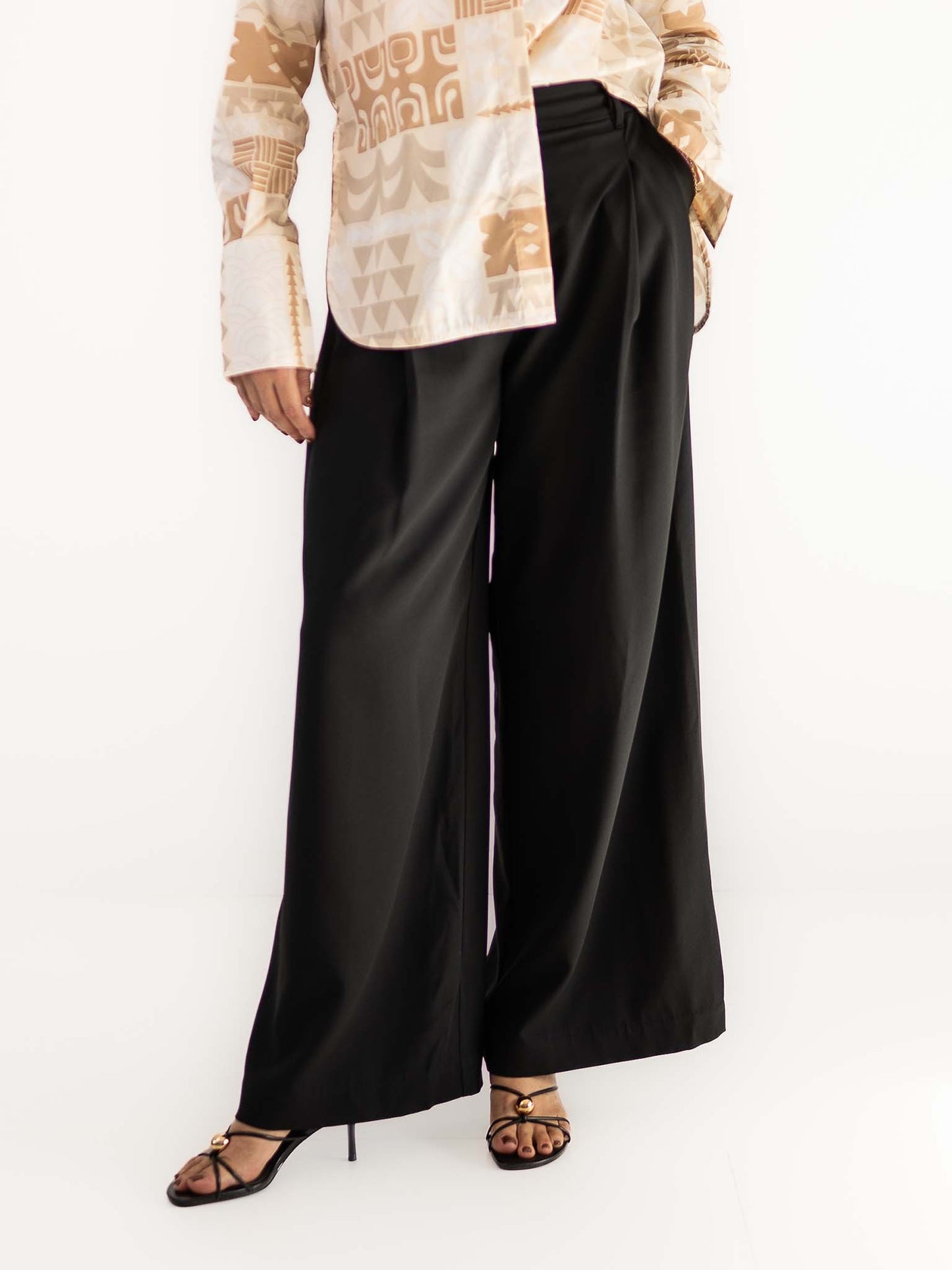 Moeana Pleat Pant - Black