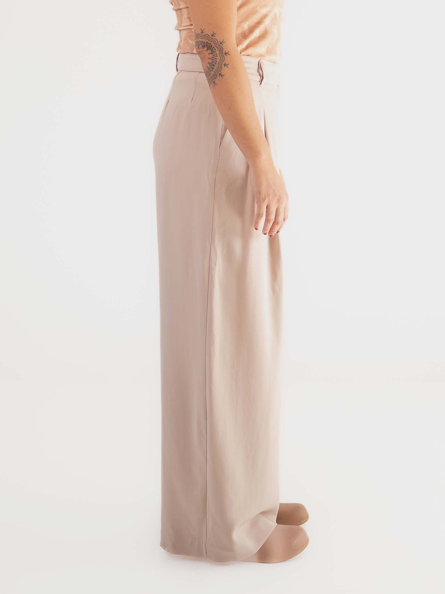 Moeana Pleat Pant - Beige