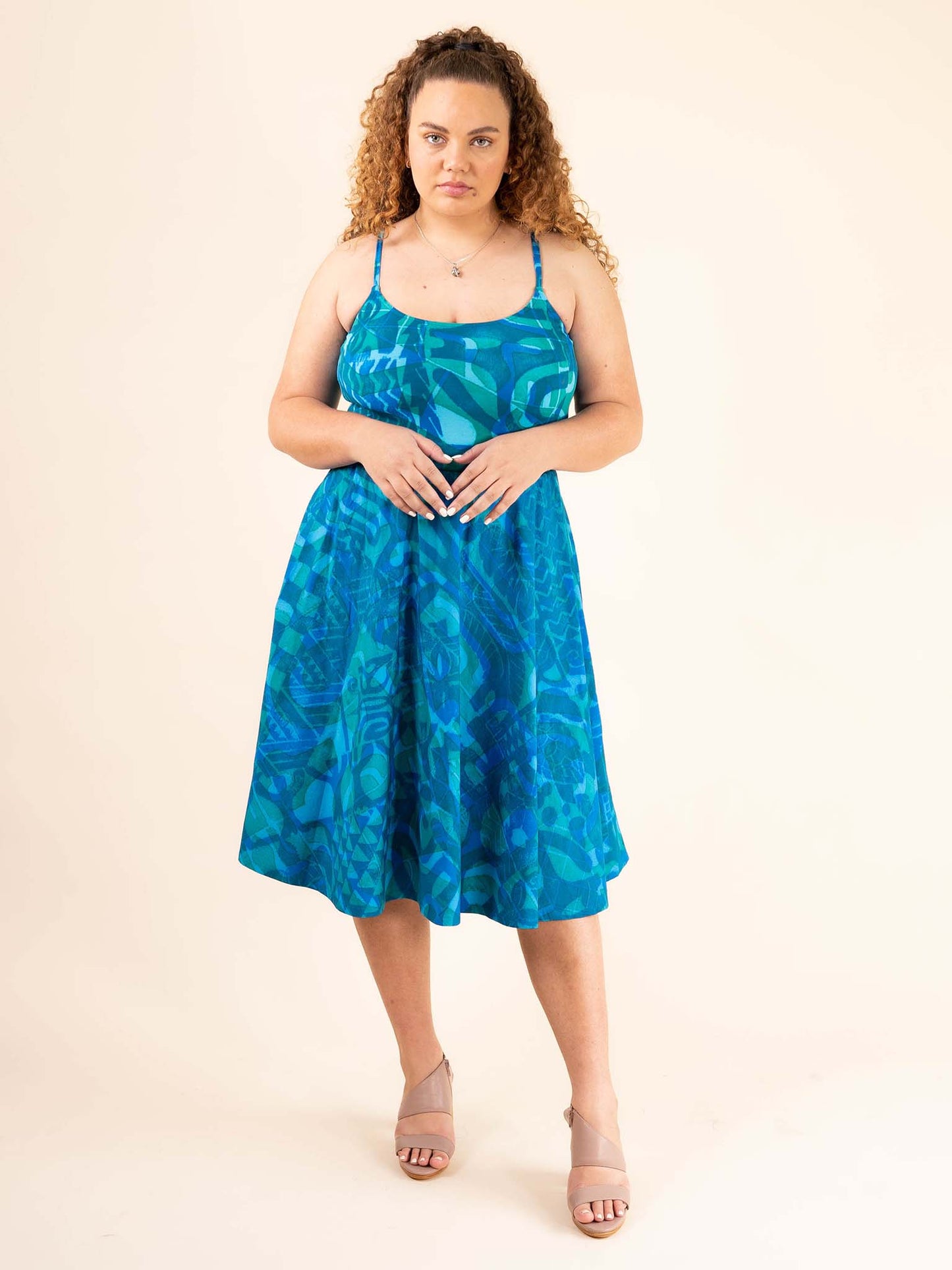 Hunaarii Dress - Blue Jay