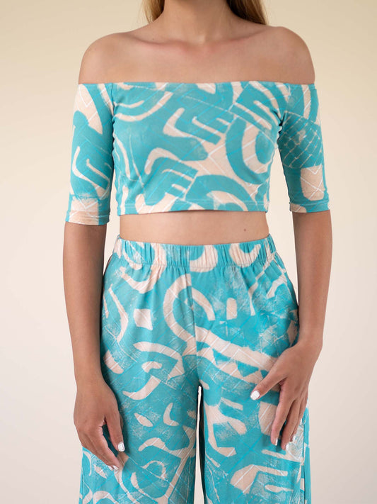 Tiahuia Crop Top - Seashore