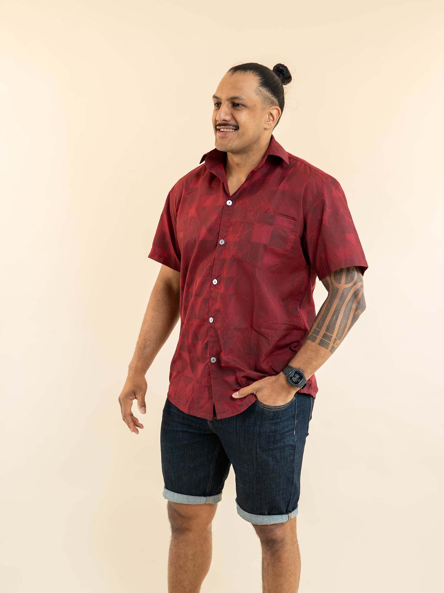 Taputu Shirt - Merlot