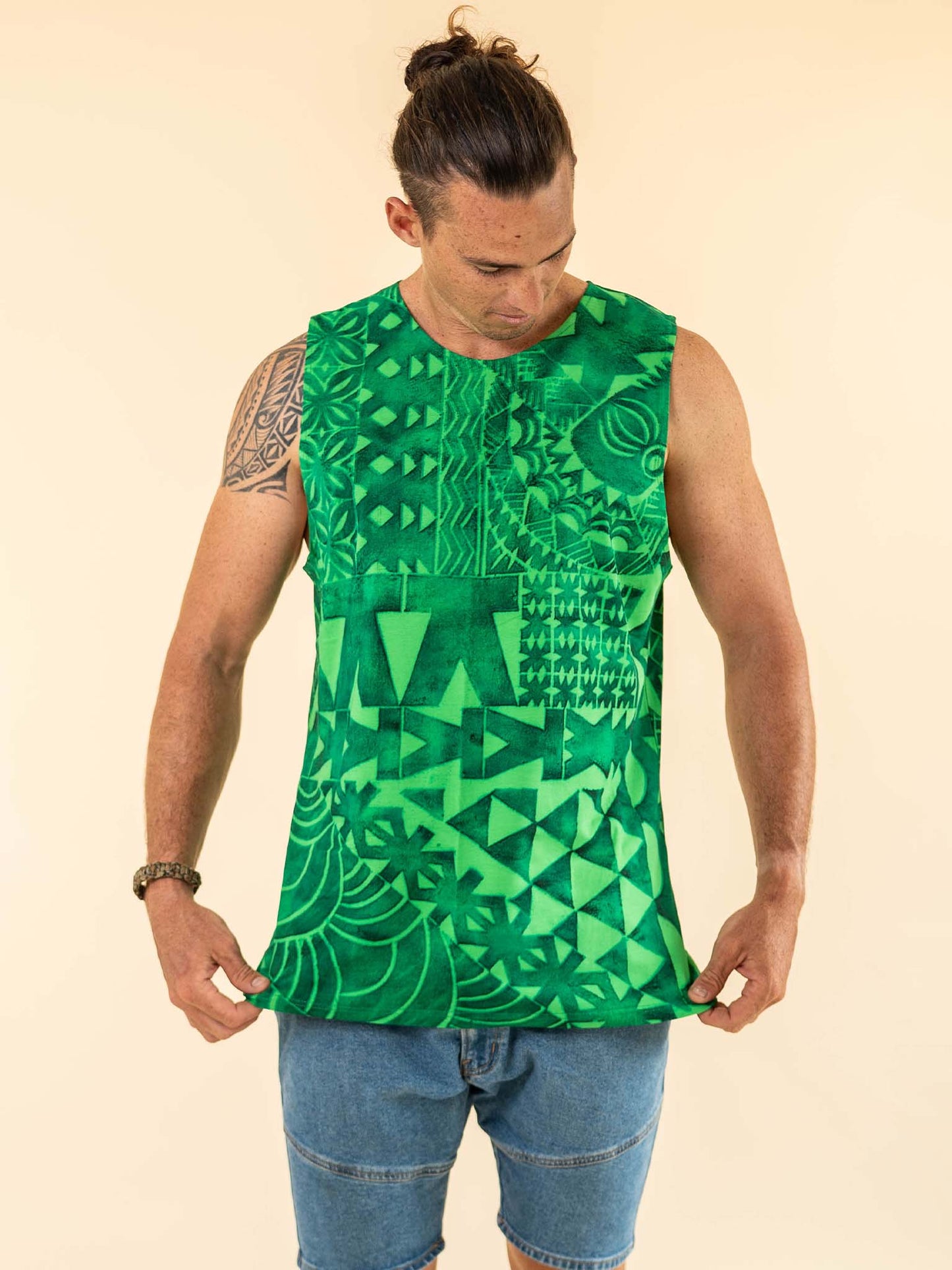 Rahiti Singlet - Forest Green