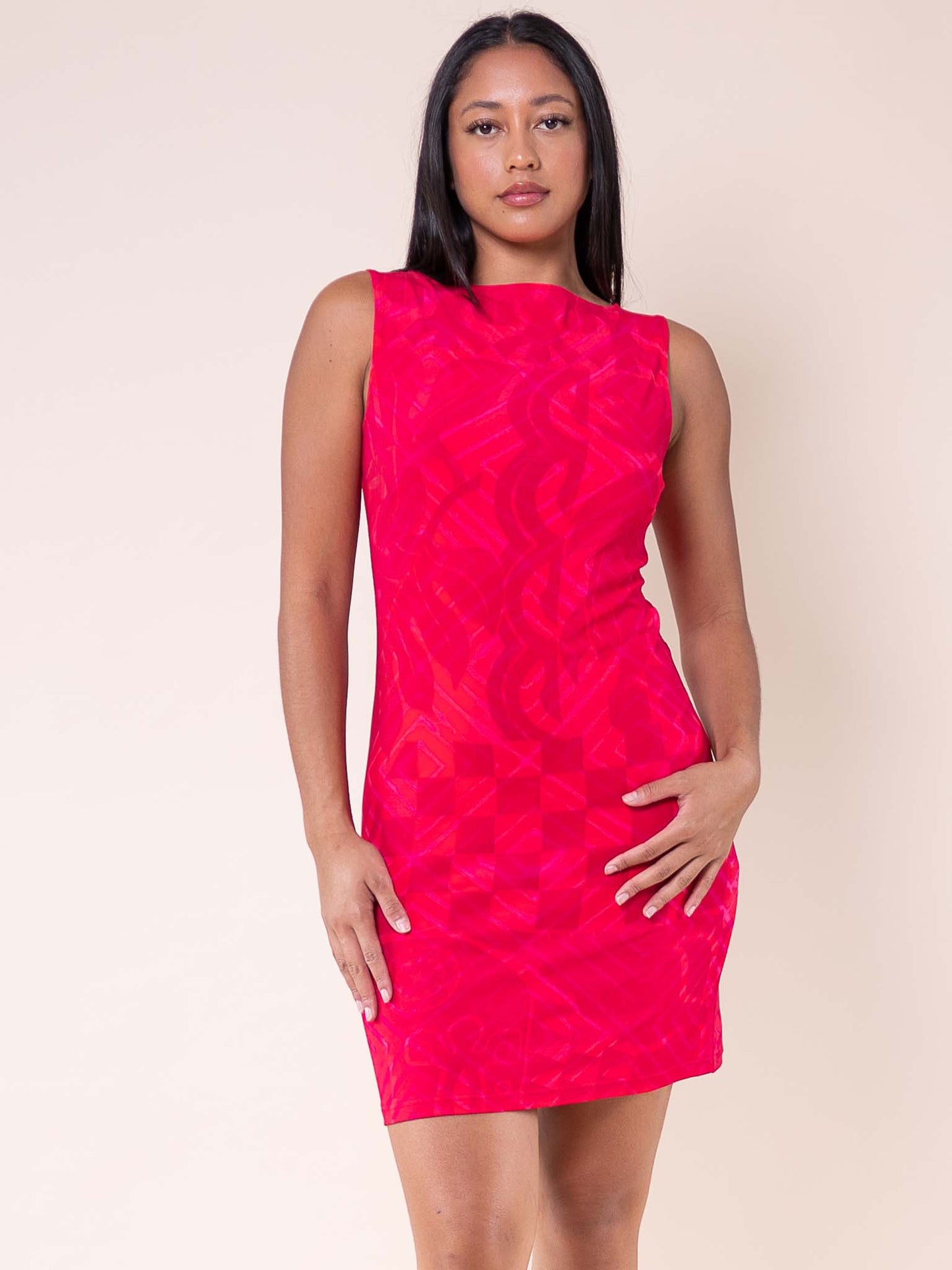 Poeana Dress Mini - Cerise