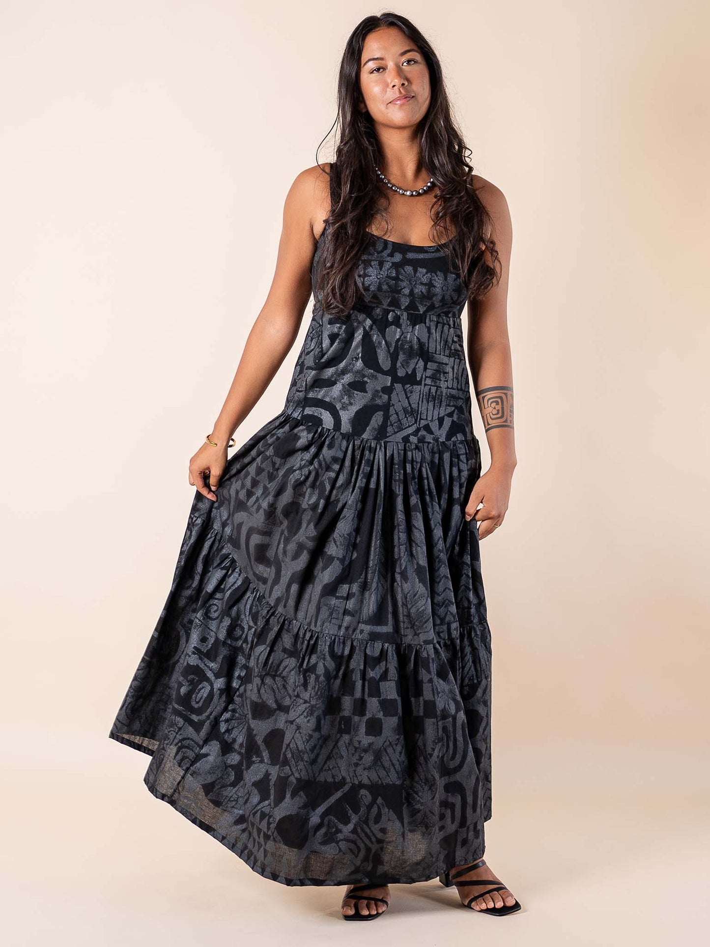 Maine Dress Long - Tahitian Black Pearl