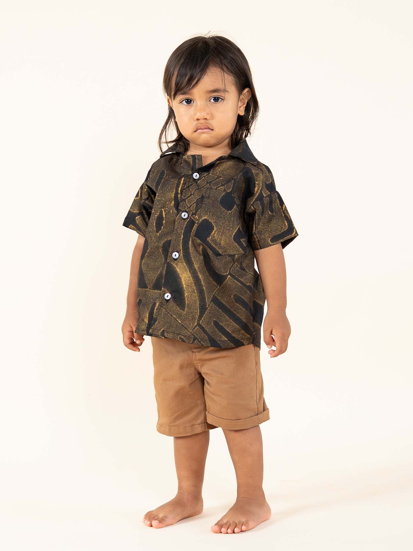 Tumu Shirt - Black/Gold