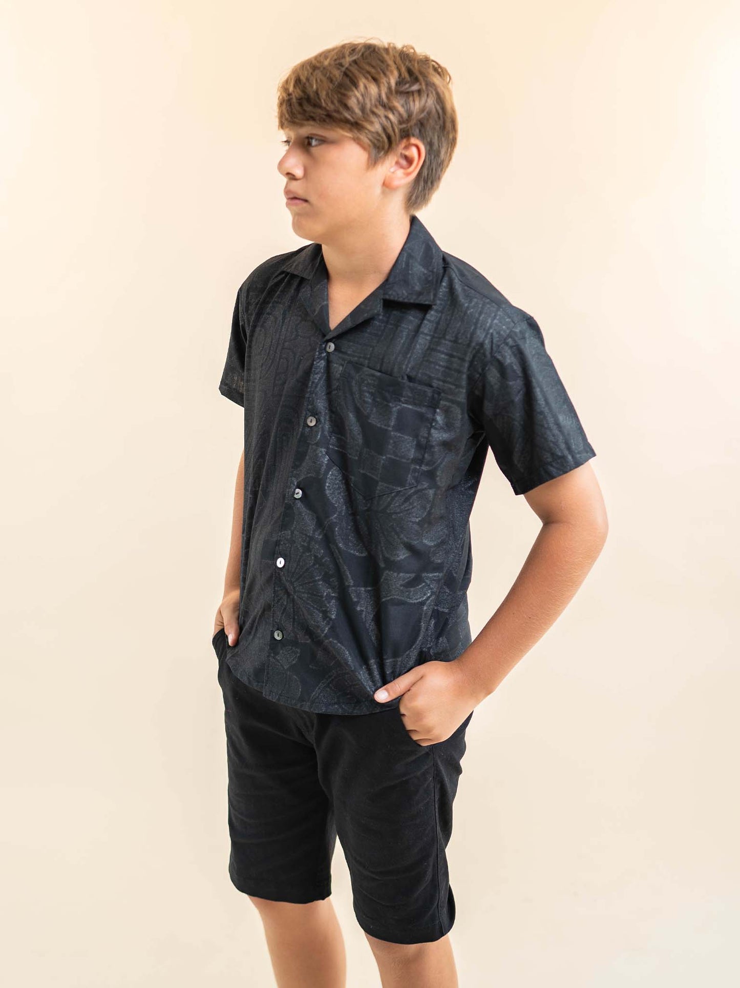 Tumu Shirt - Tahitian Black Pearl