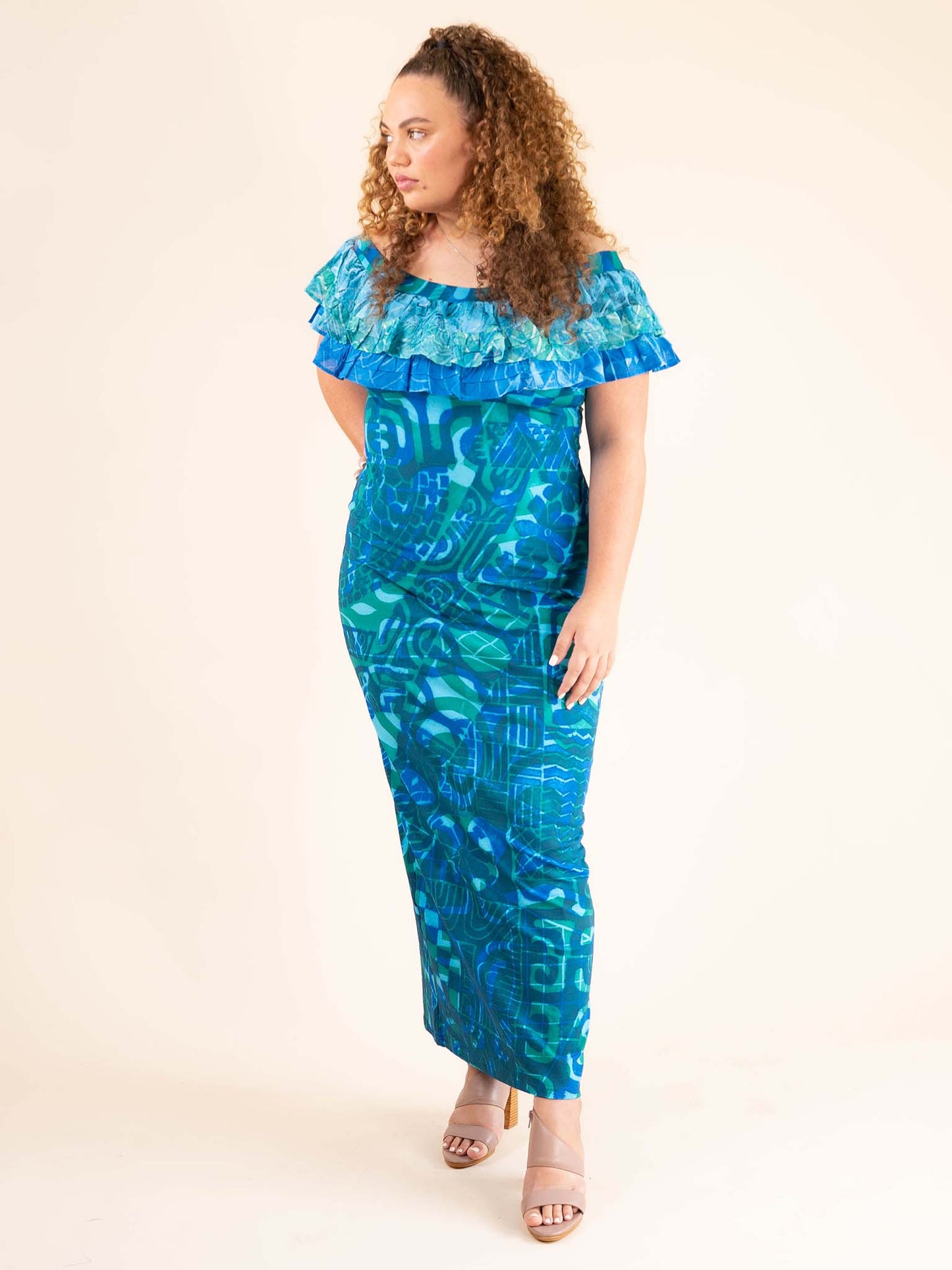 Mariata Dress Long - Blue Jay