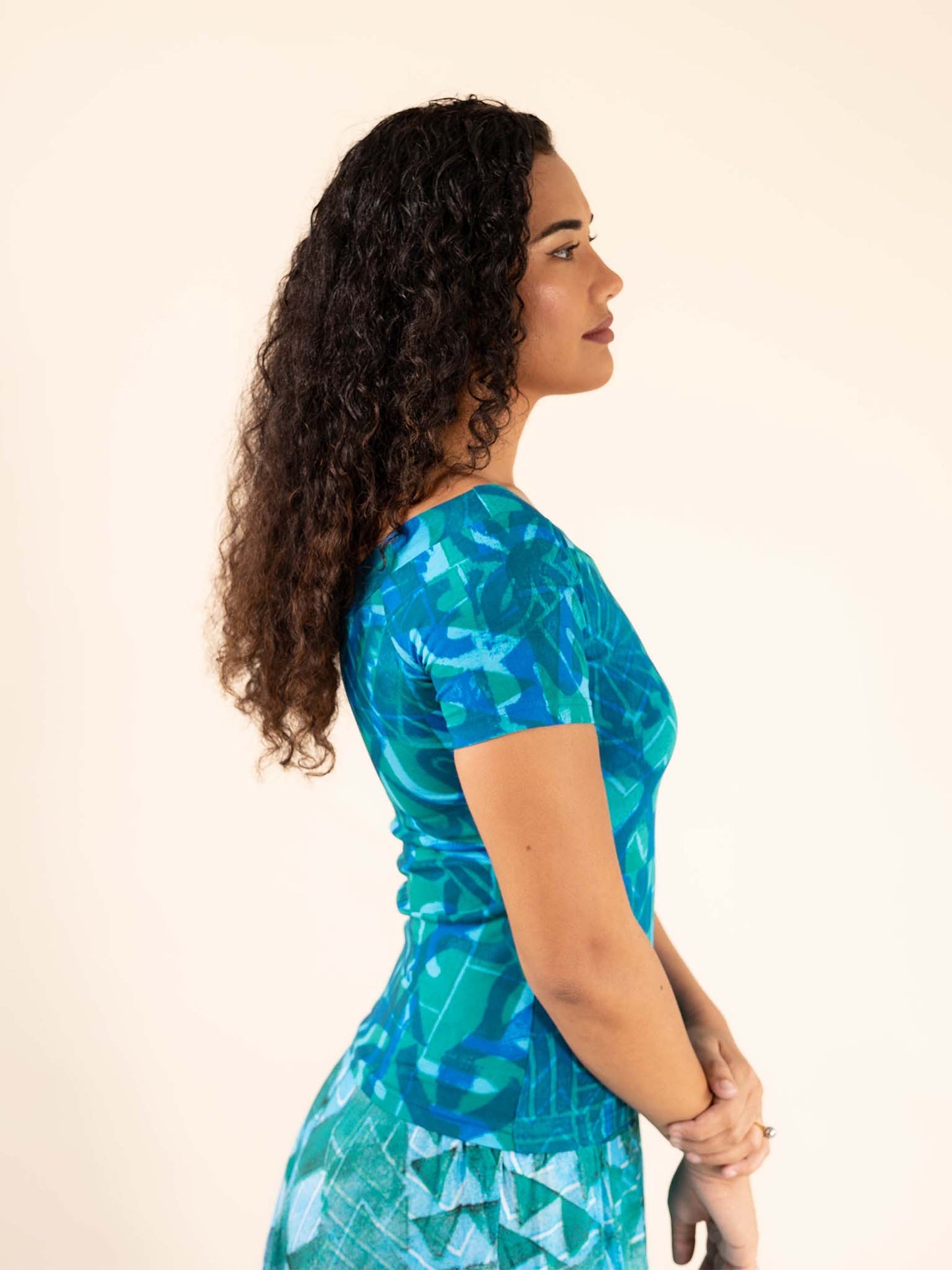 Aimata Top - Blue Jay