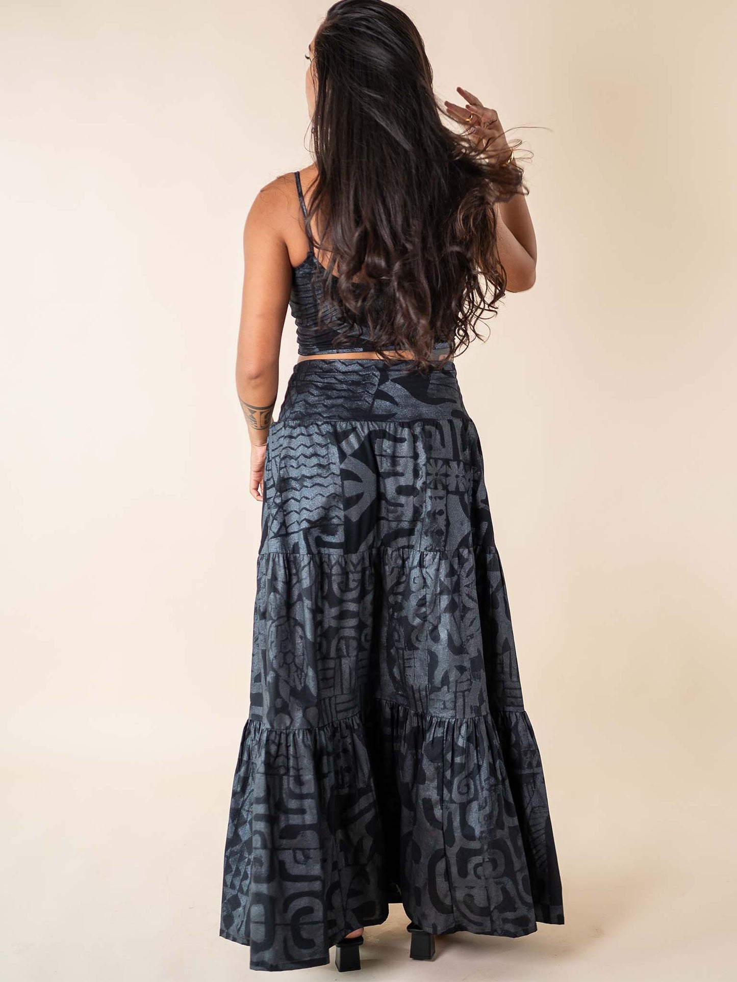 Keanavai Skirt - Tahitian Black pearl