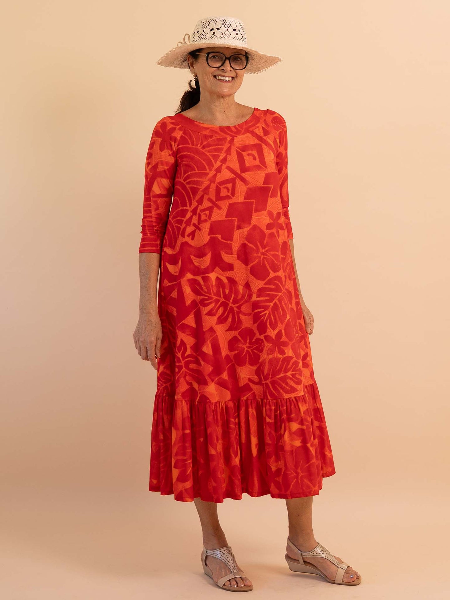 Hinanui Dress - Scarlet