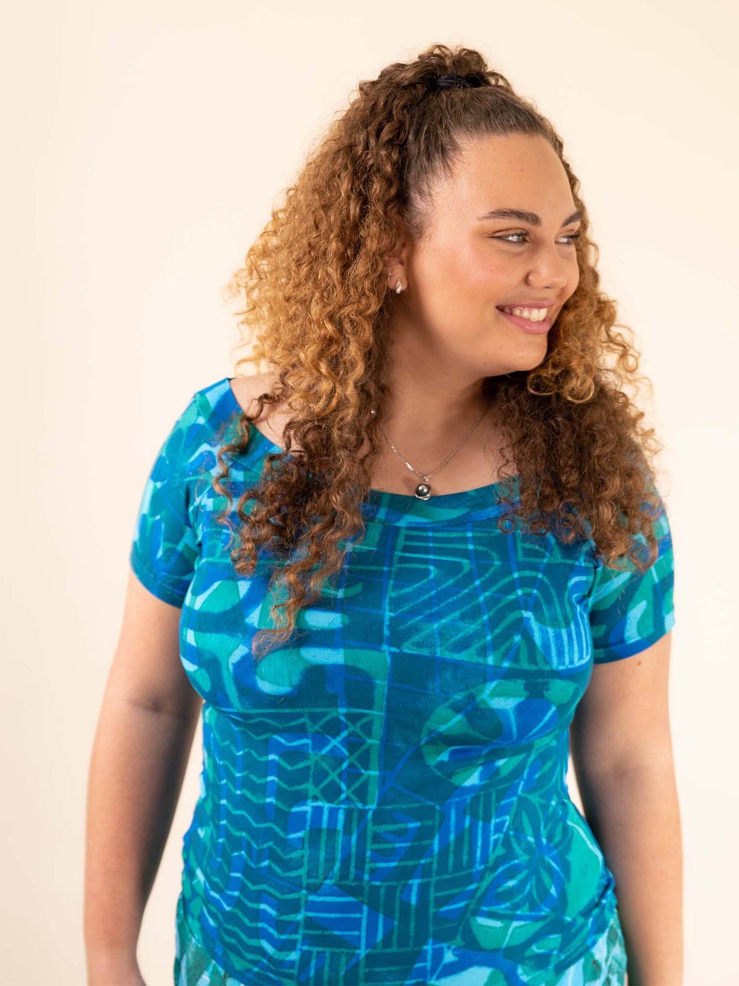 Aimata Top - Blue Jay