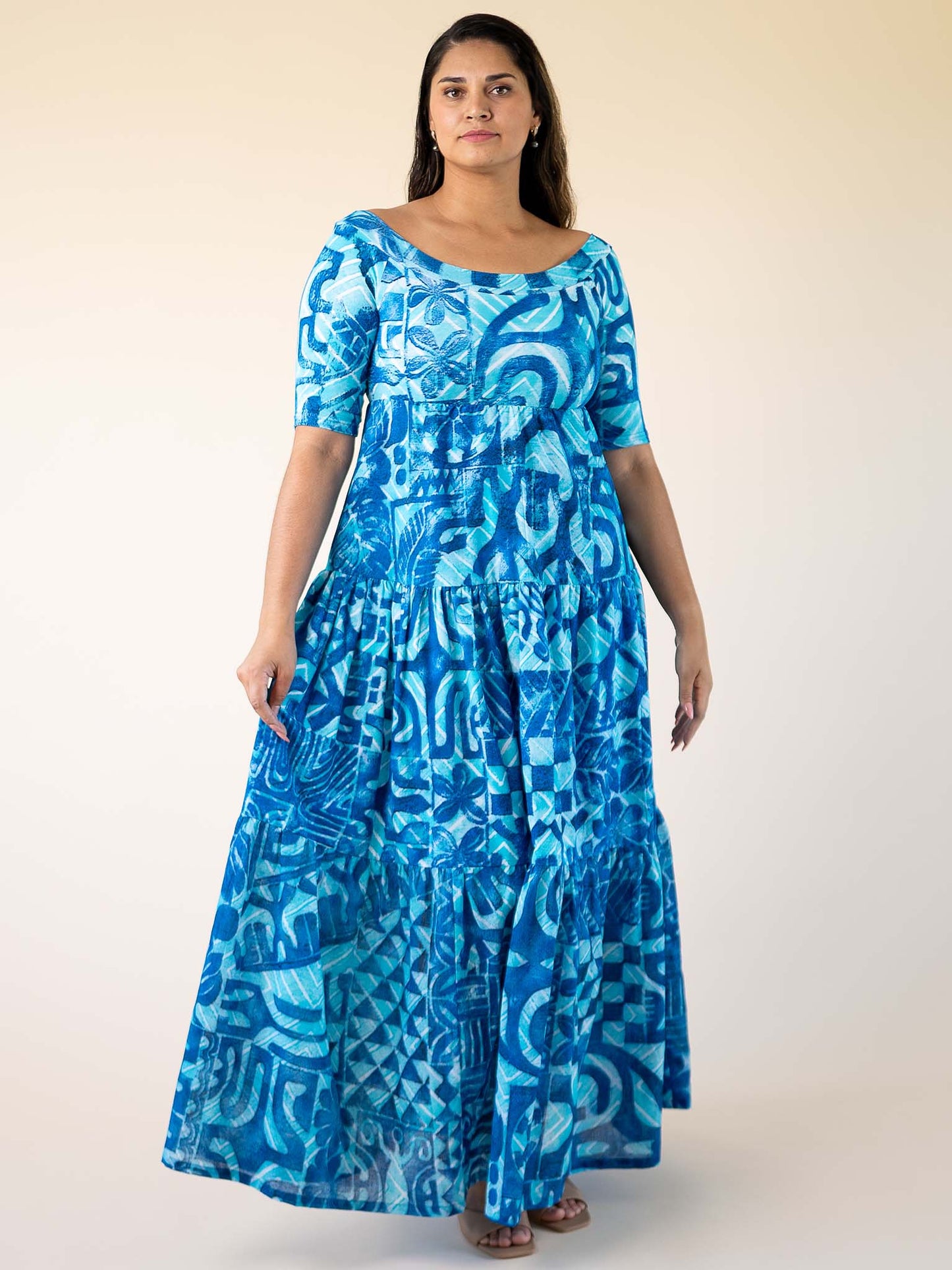 Maeva Dress Long - Ocean