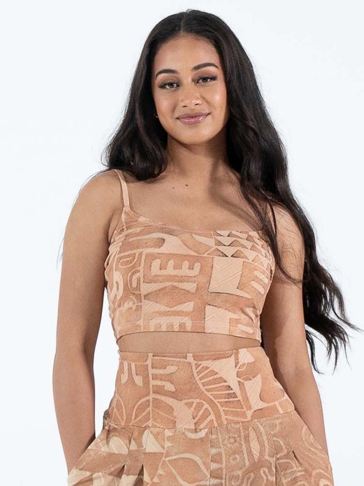 Hunaarii Crop Top - Sandstone