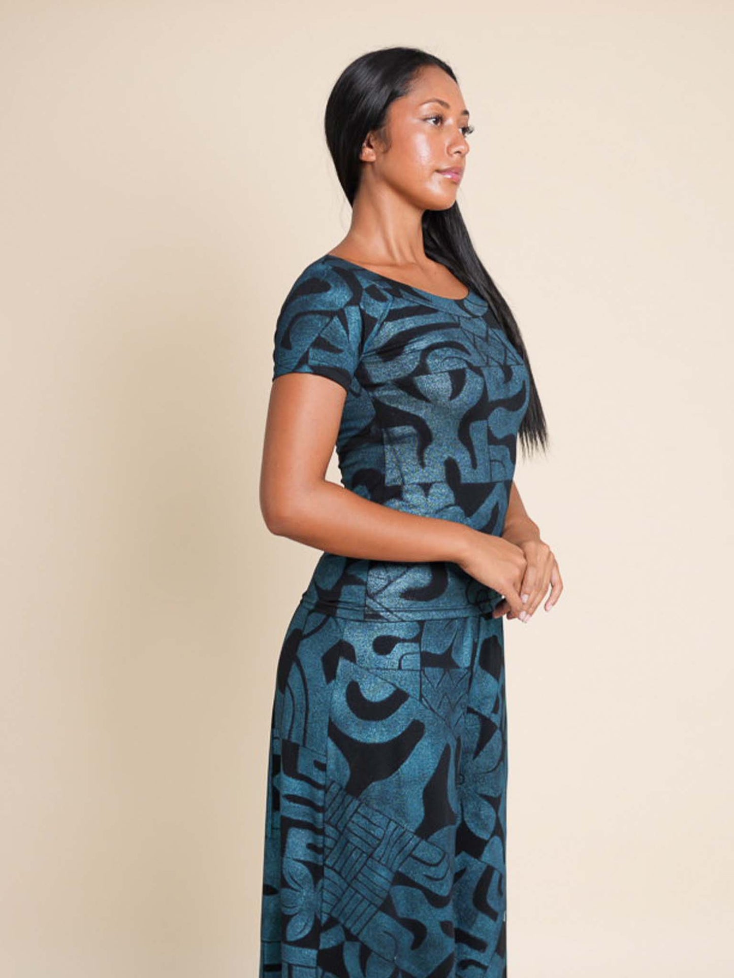 Aimata Top - Turquoise Pearl