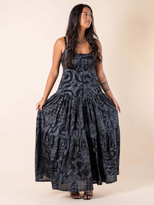 Maine Dress Long - Tahitian Black Pearl