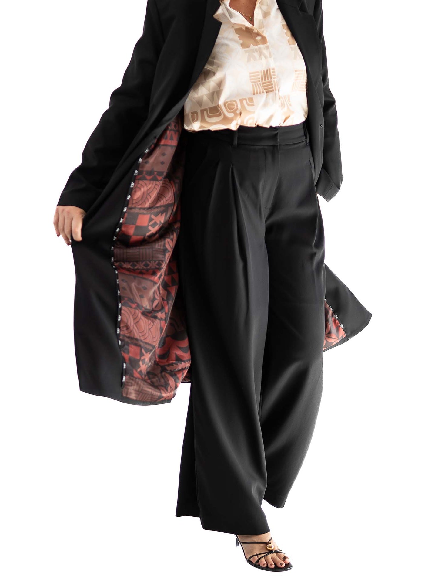 Moeana Pleat Pant - Black