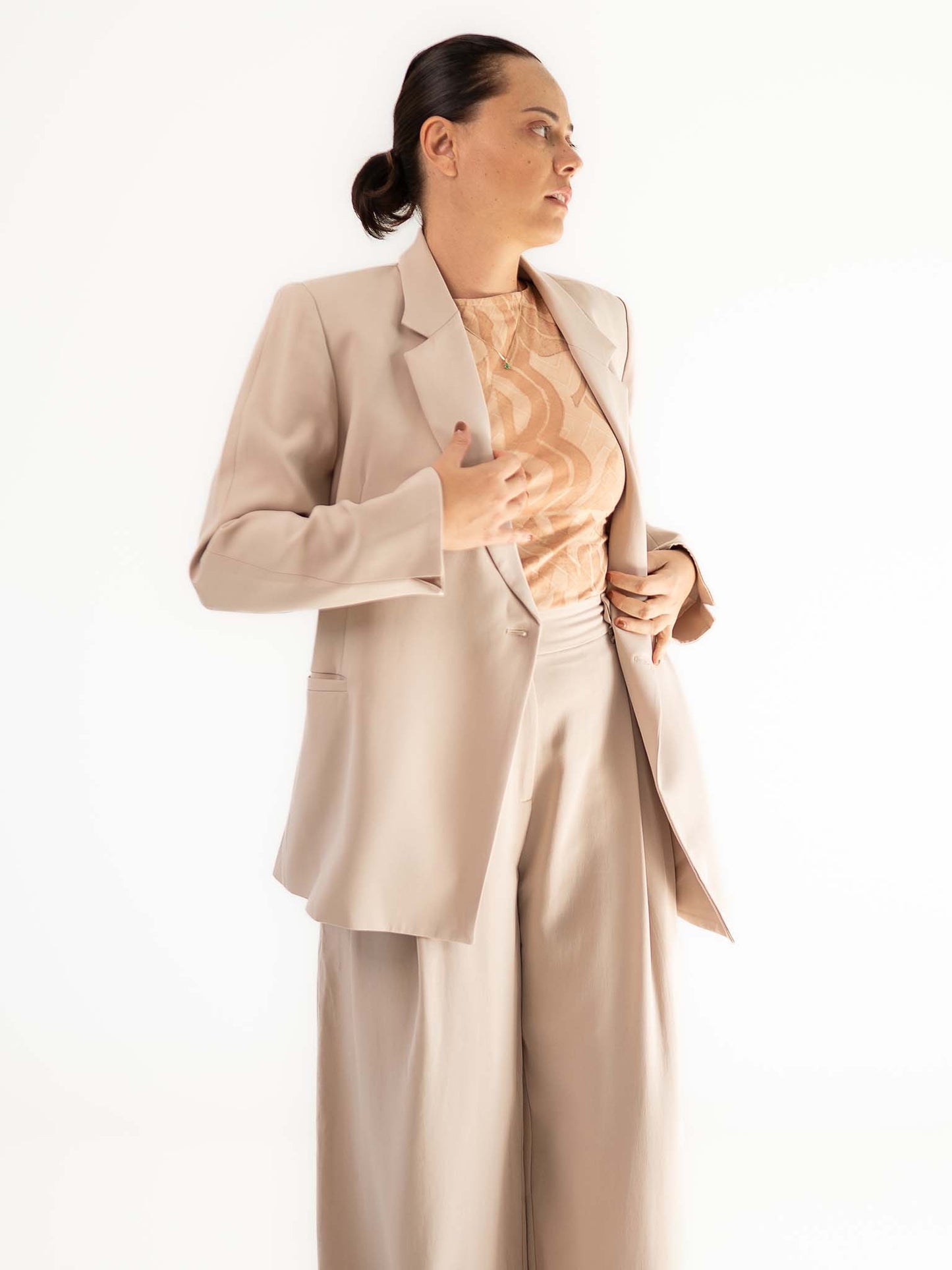 Moeana Pleat Pant - Beige