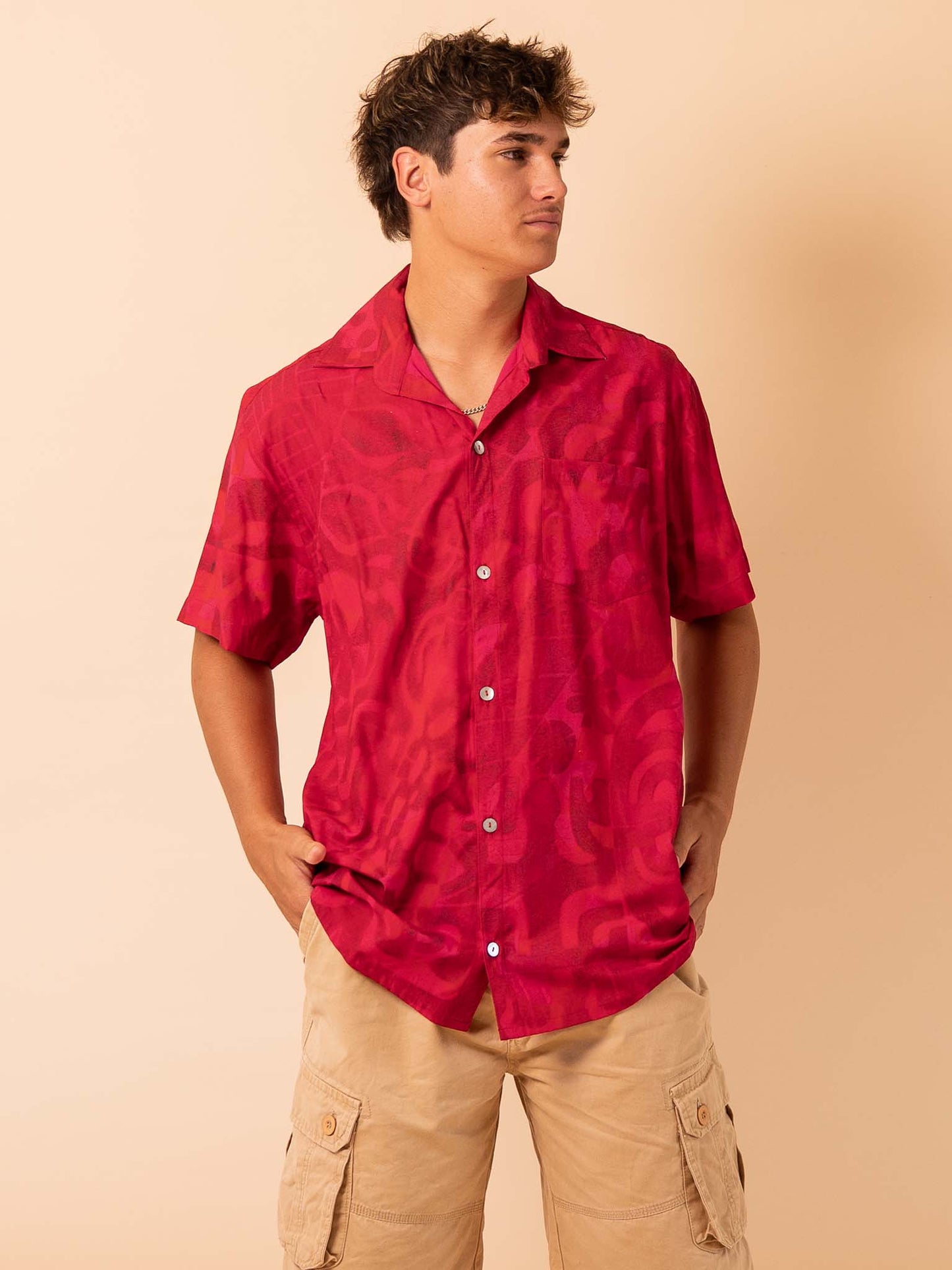 Taputu Shirt - Dark Cerise