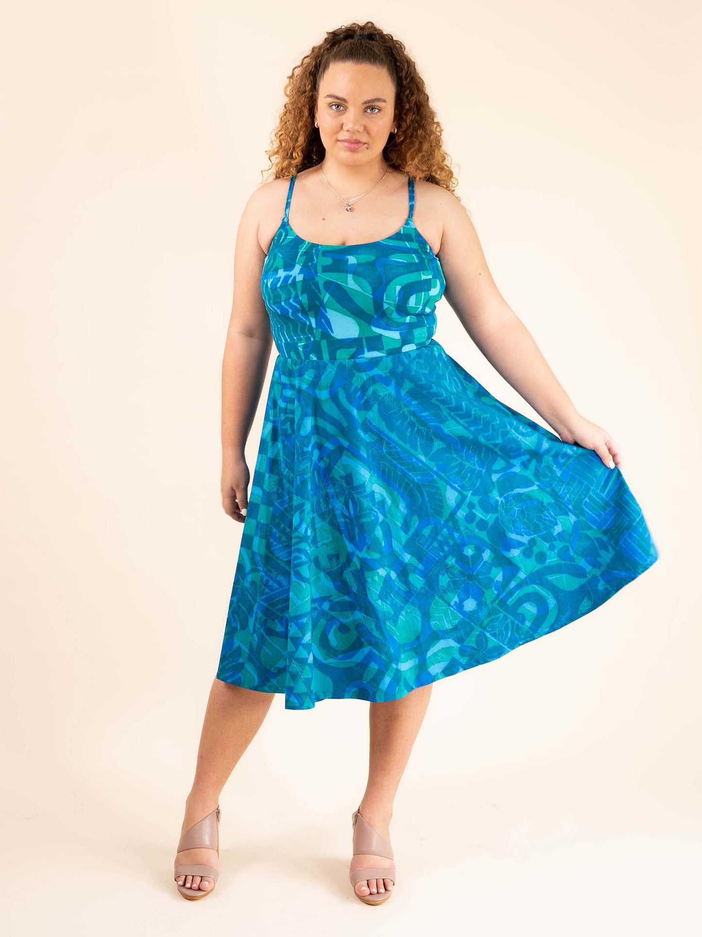 Hunaarii Dress - Blue Jay