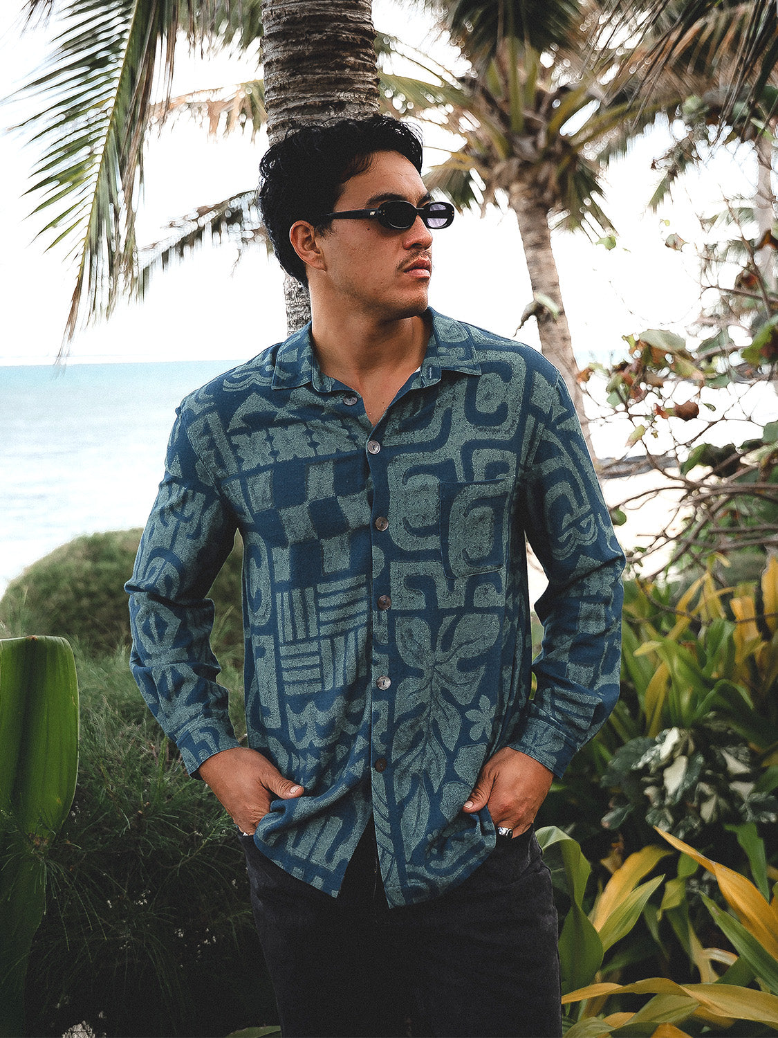 Tamavi Long Sleeve Shirt - Dark Turquoise