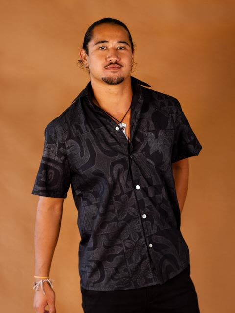 Taputu Shirt - Tahitian Black Pearl
