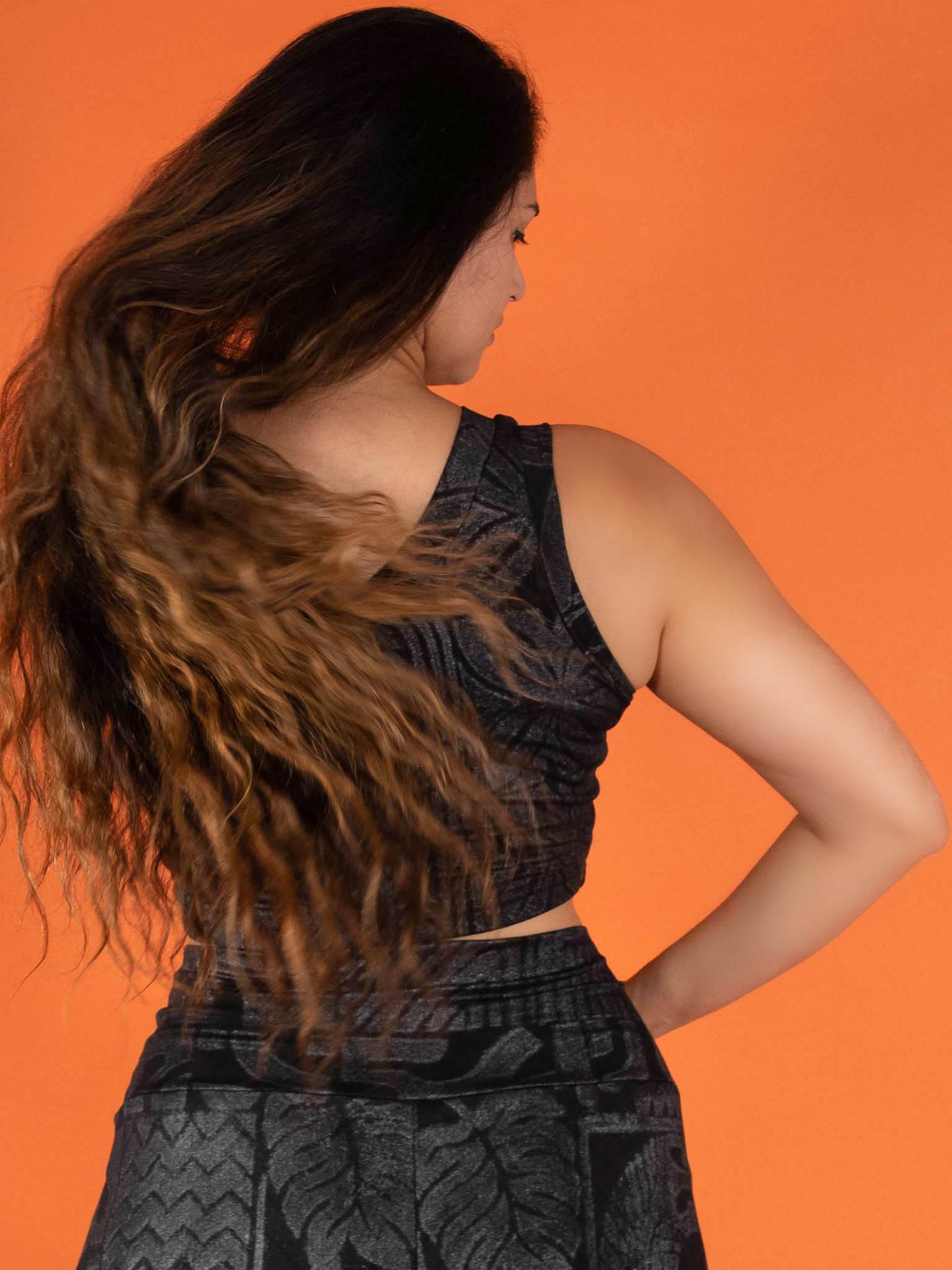 Chrystalla Crop Top - Tahitian Black Pearl