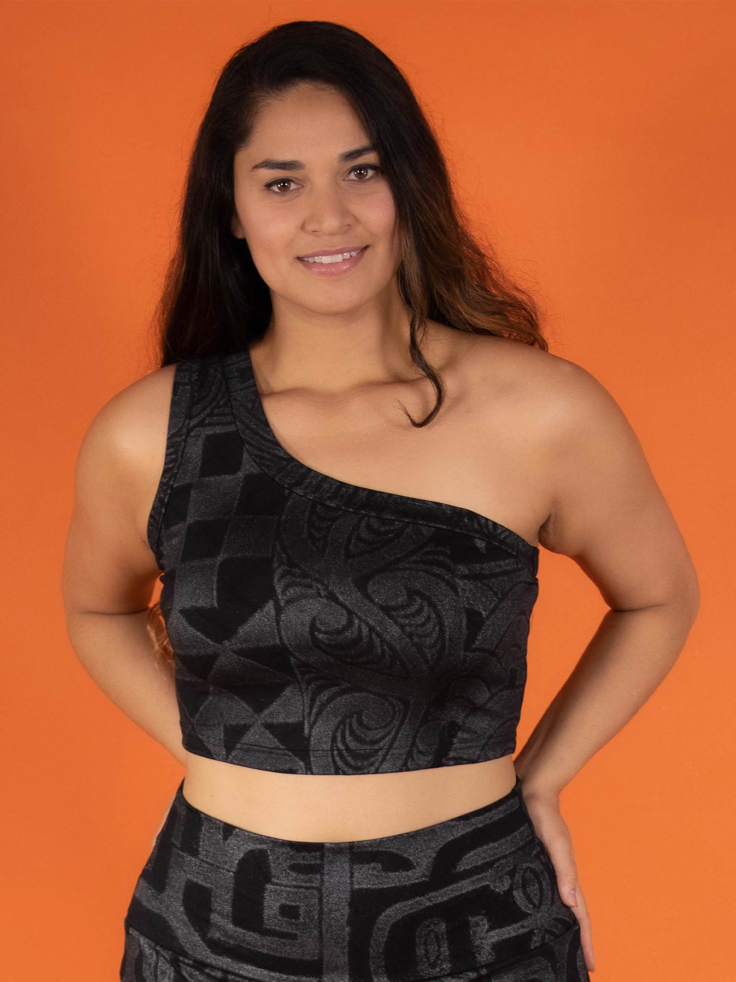 Chrystalla Crop Top - Tahitian Black Pearl