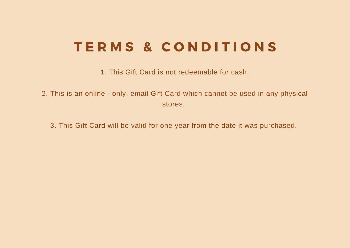Gift Card - Online Only