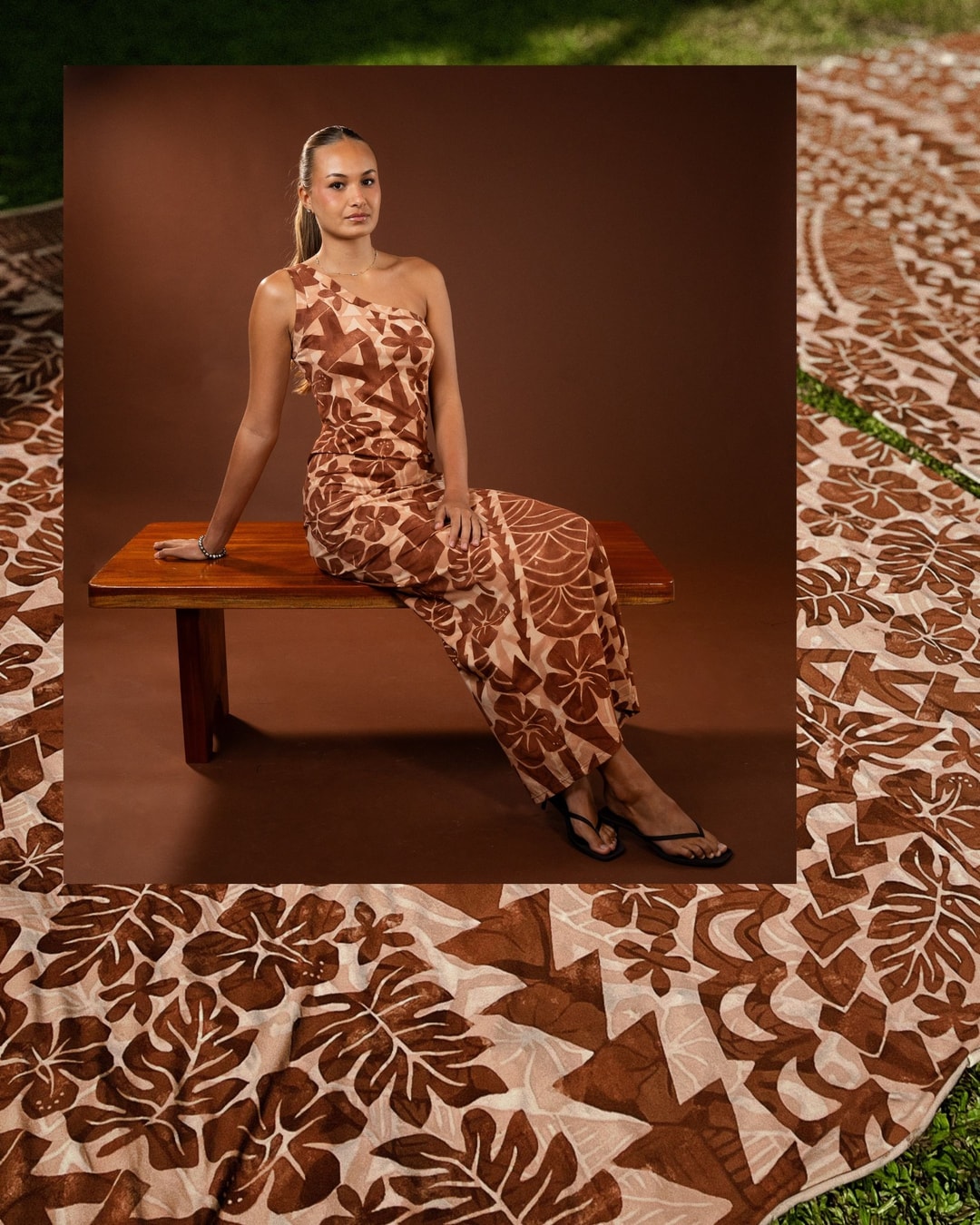 Our rich brown colourway, Vaka, carries the warmth of the Pacific sun it’s crafted beneath.