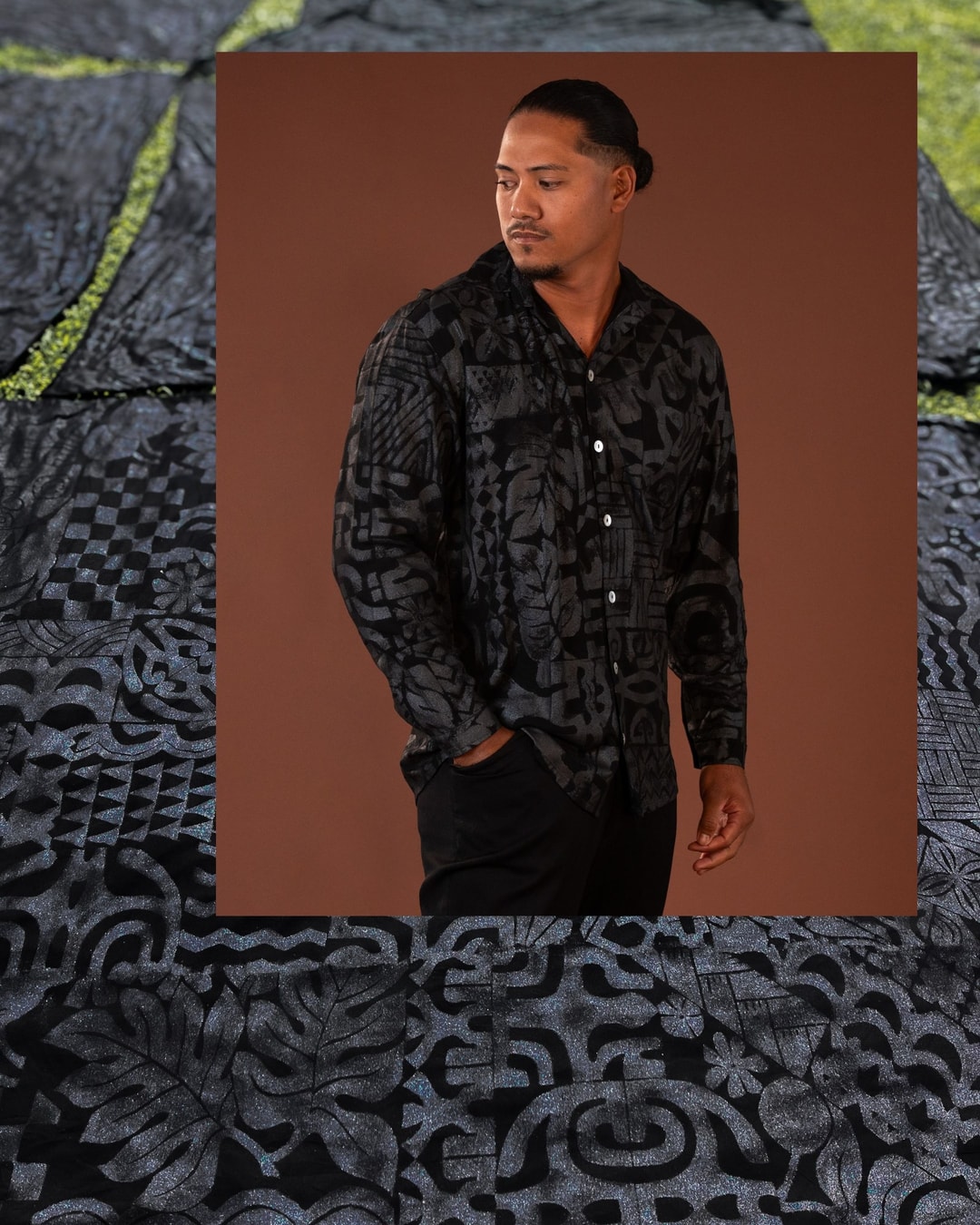 From drying in the island sun to the finished garment, our Tahitian Black Pearl colourway brings a touch of Pacific magic to your everyday lineup.