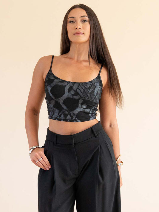 Hunaarii Crop Top - Tahitian Black Pearl