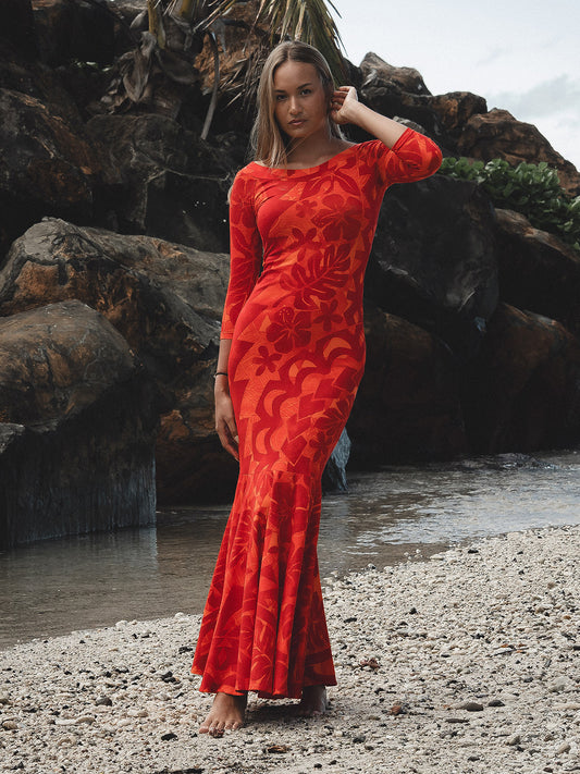 Vaihiria Dress - Scarlet