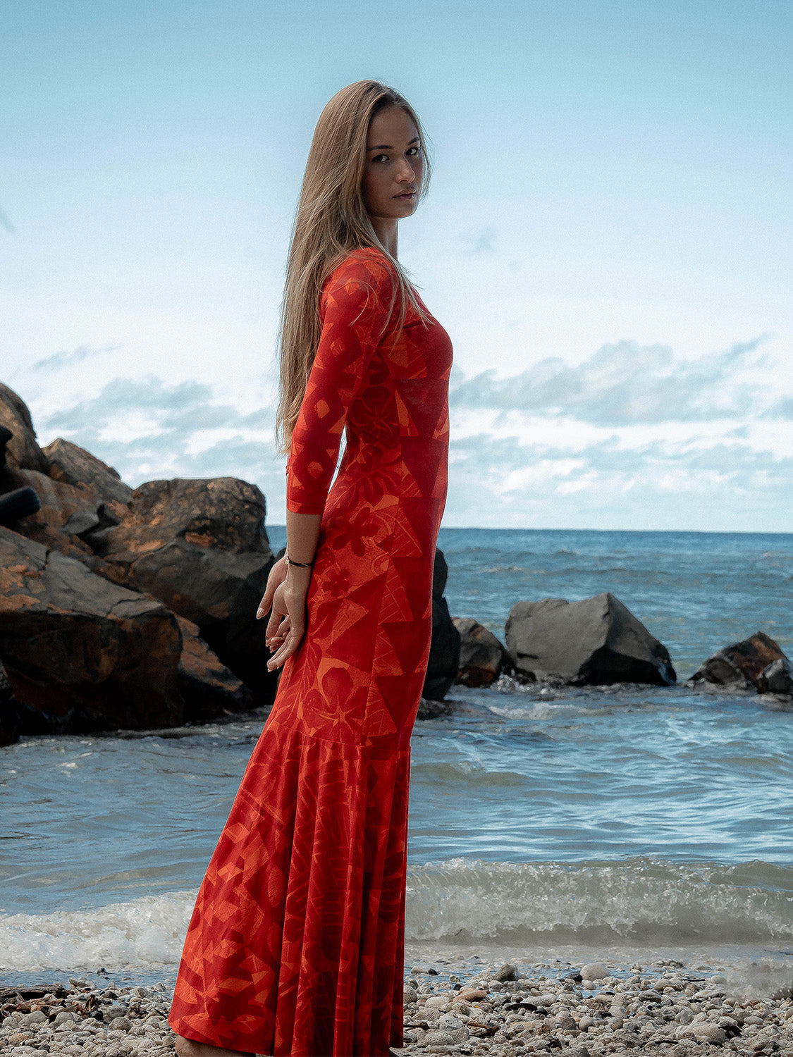 Vaihiria Dress - Scarlet
