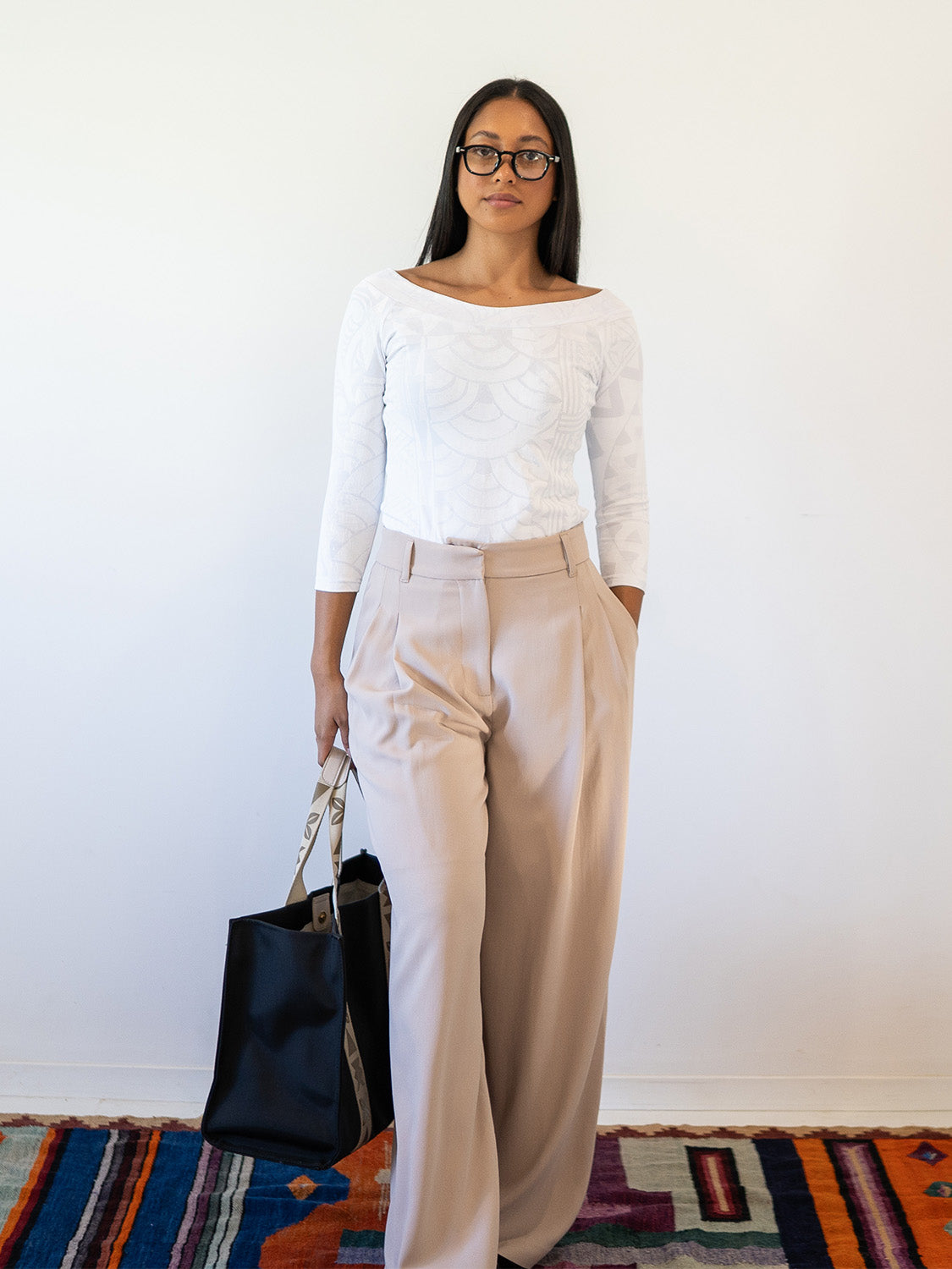 Moeana Pleat Pant - Beige
