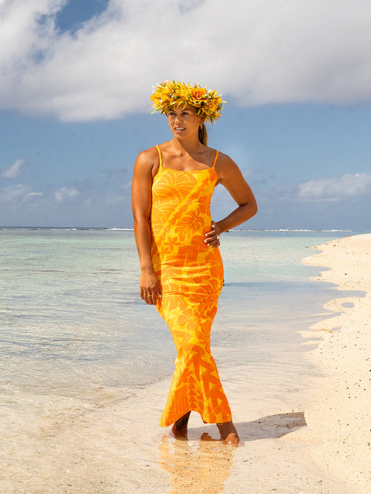 Moana Dress Long - Saffron