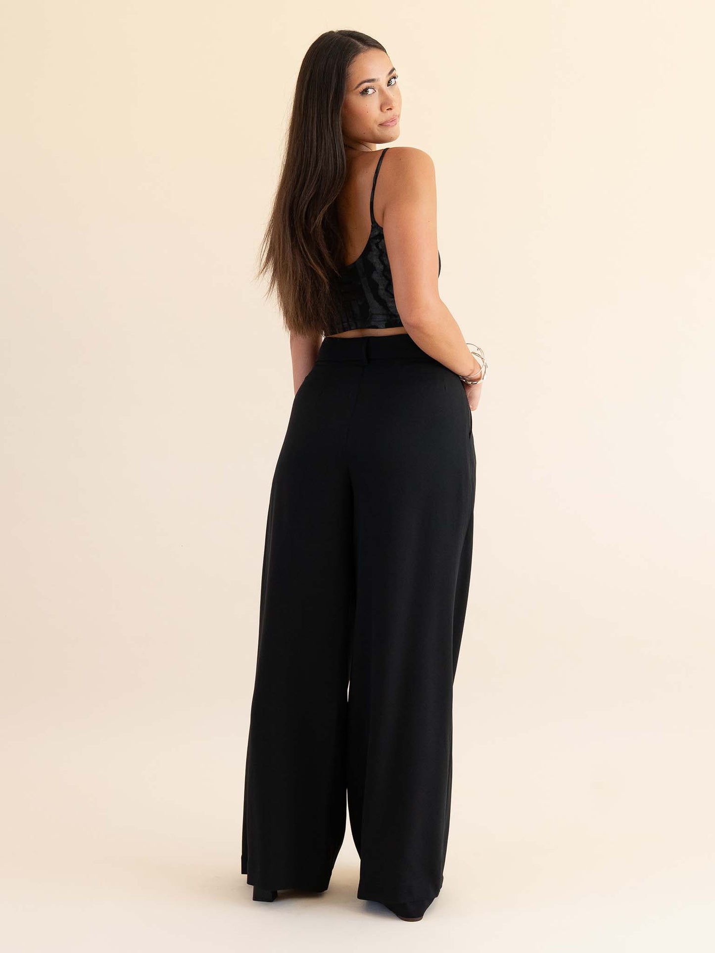 Moeana Pleat Pant - Black
