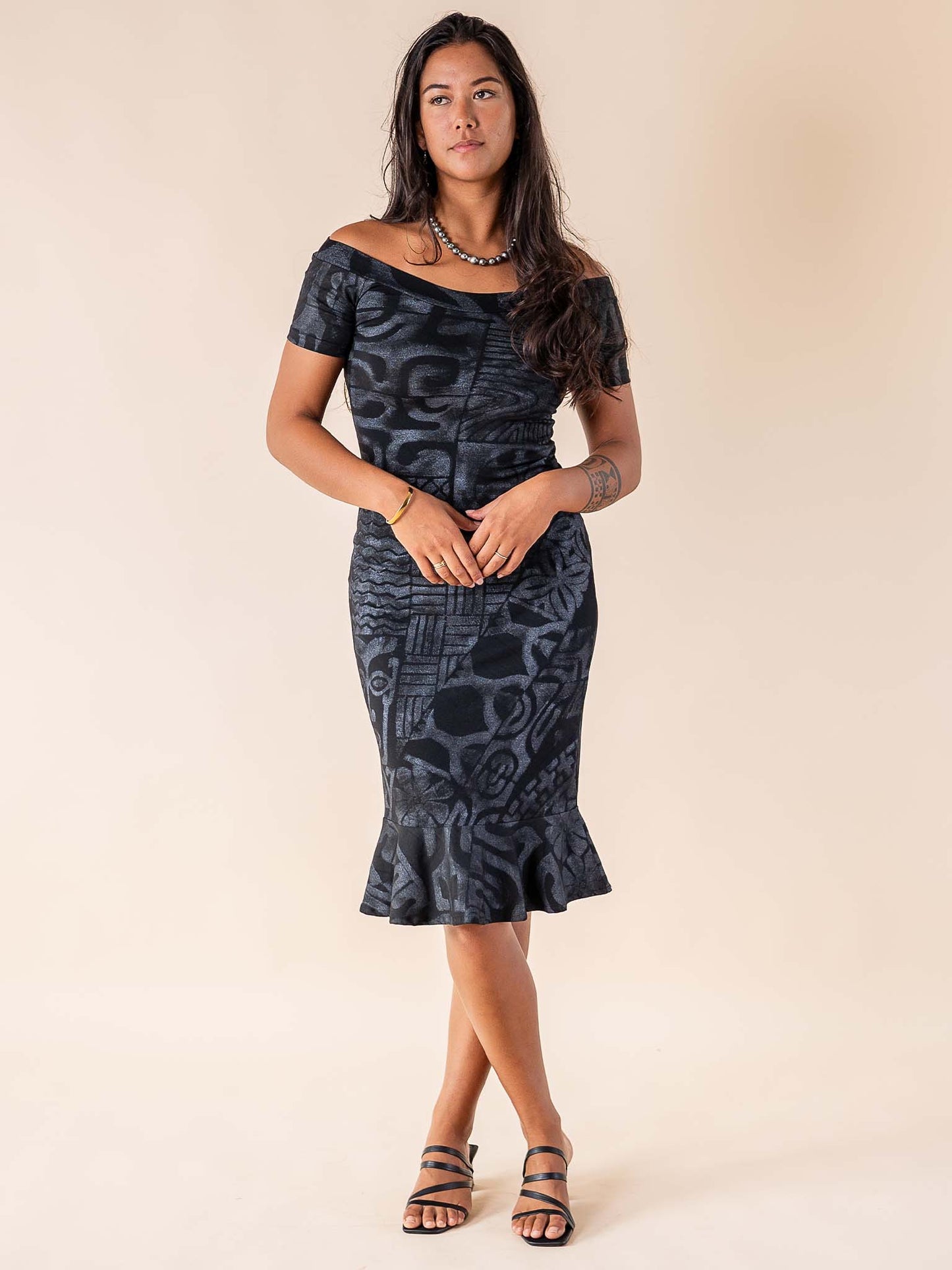 Ana Dress - Tahitian Black Pearl