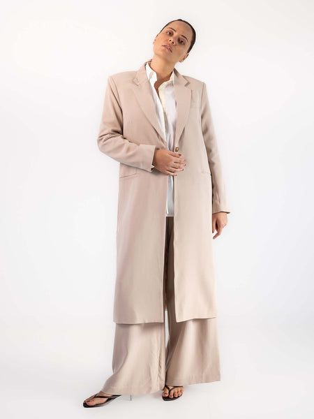 23区 LIGHT BEIGE SPRING COAT Lightweight Spring Trench Coat | Free Shipping!