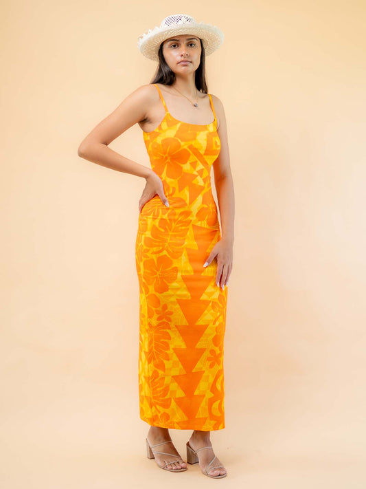 Moana Dress Long - Saffron