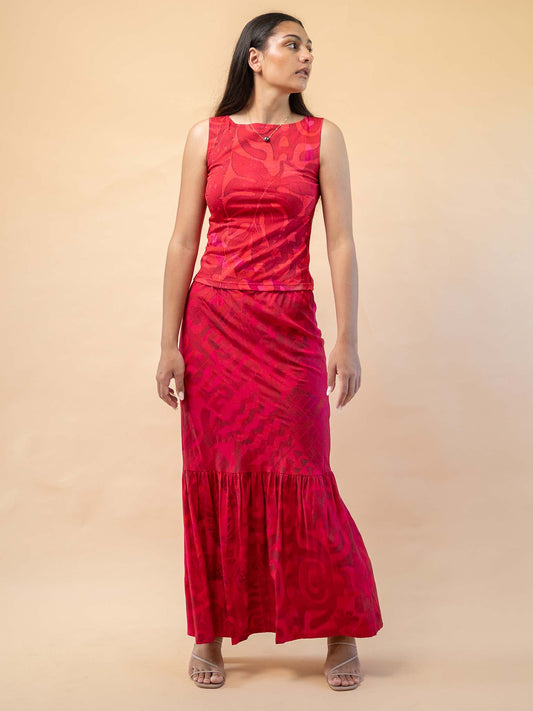 Pualani Skirt - Cerise