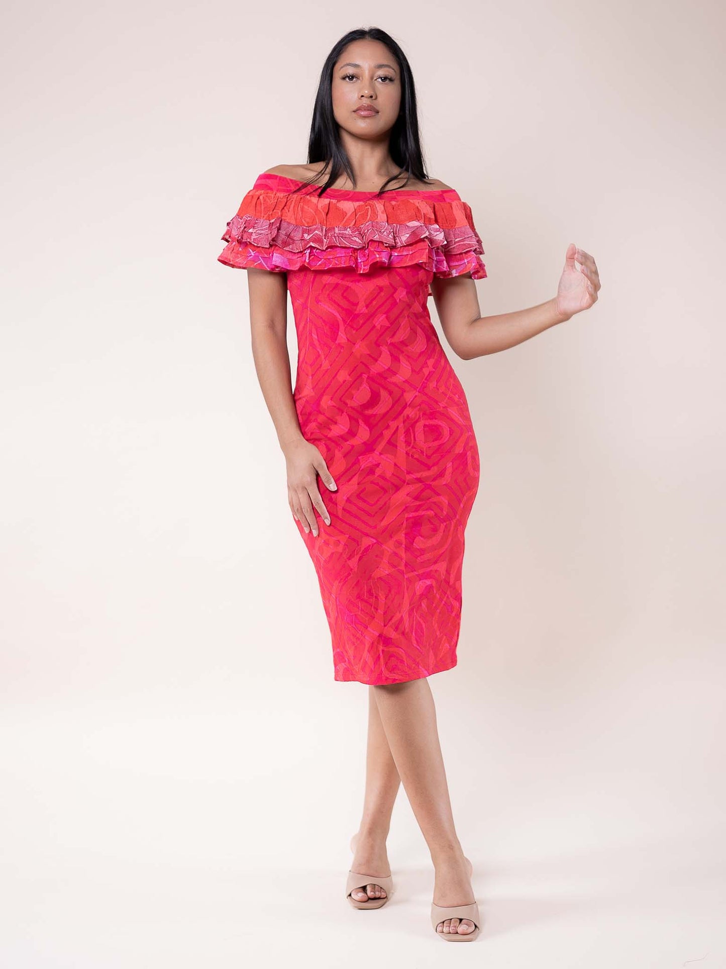 Mariata Dress - Cerise