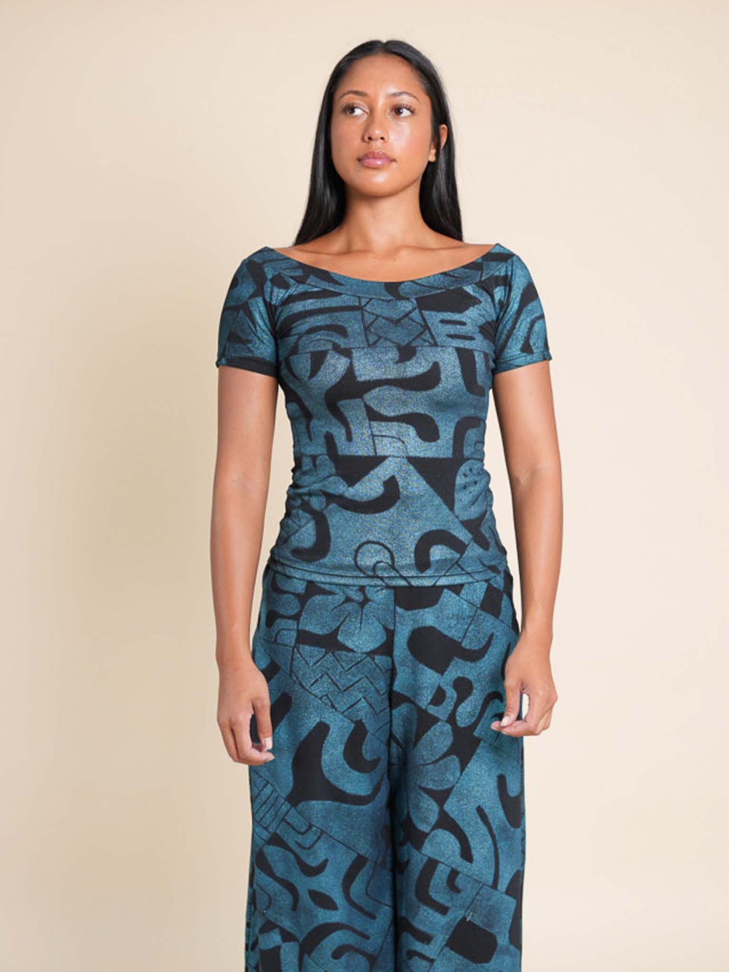 Aimata Top - Turquoise Pearl