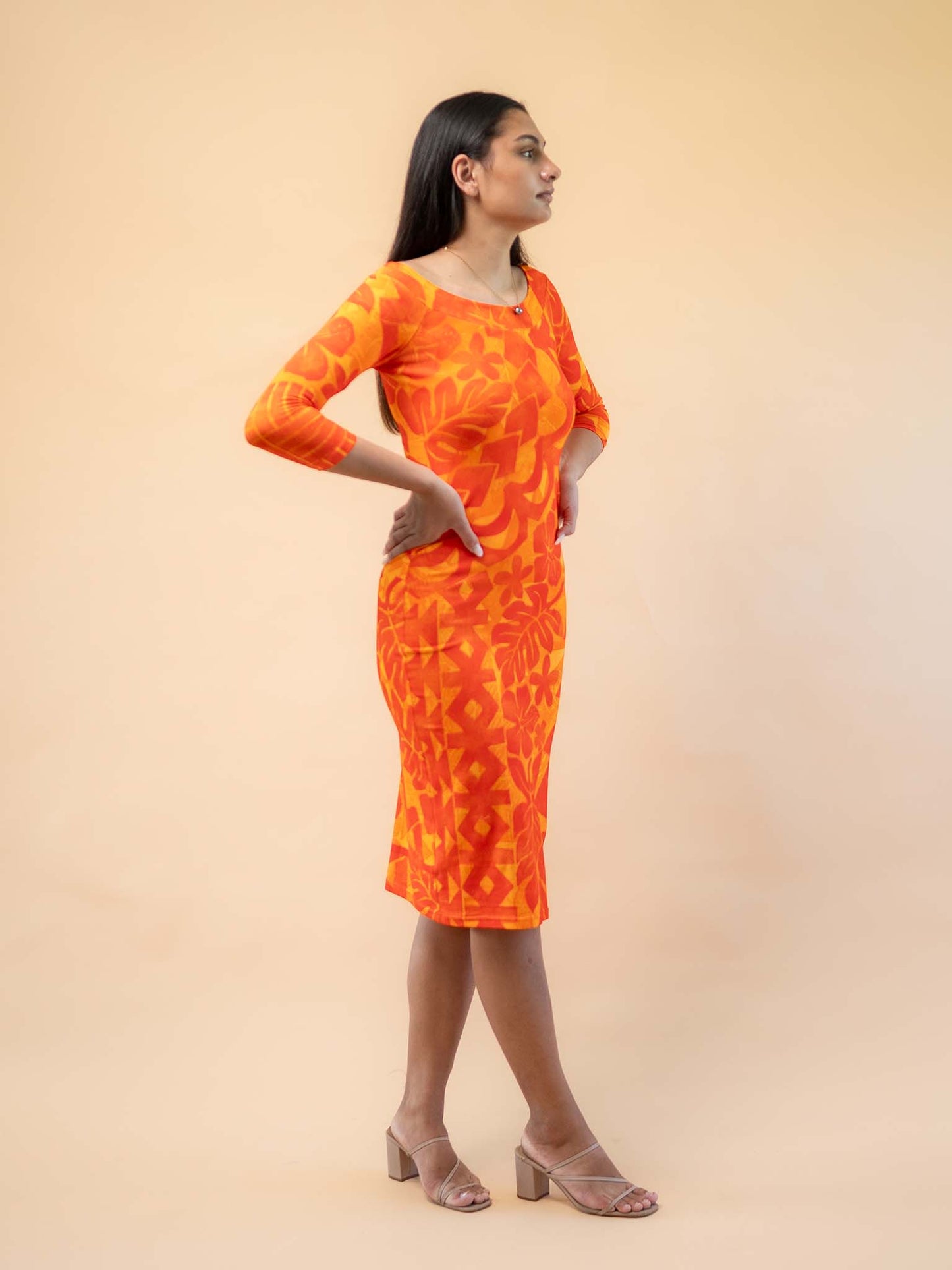 Lydia Dress - Tangerine