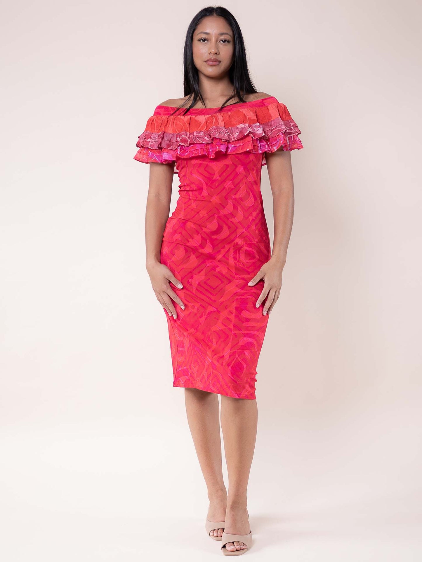 Mariata Dress - Cerise