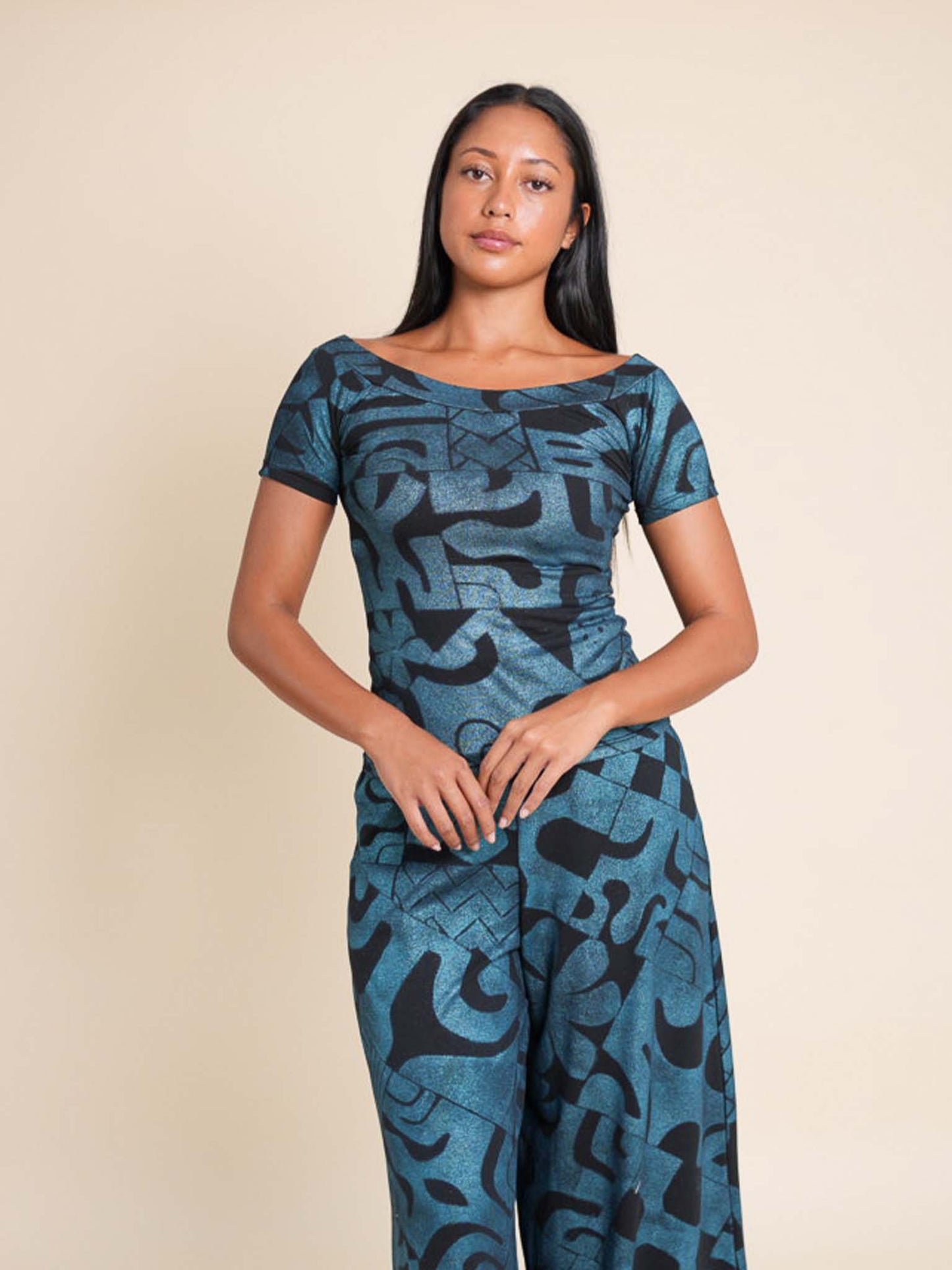 Aimata Top - Turquoise Pearl